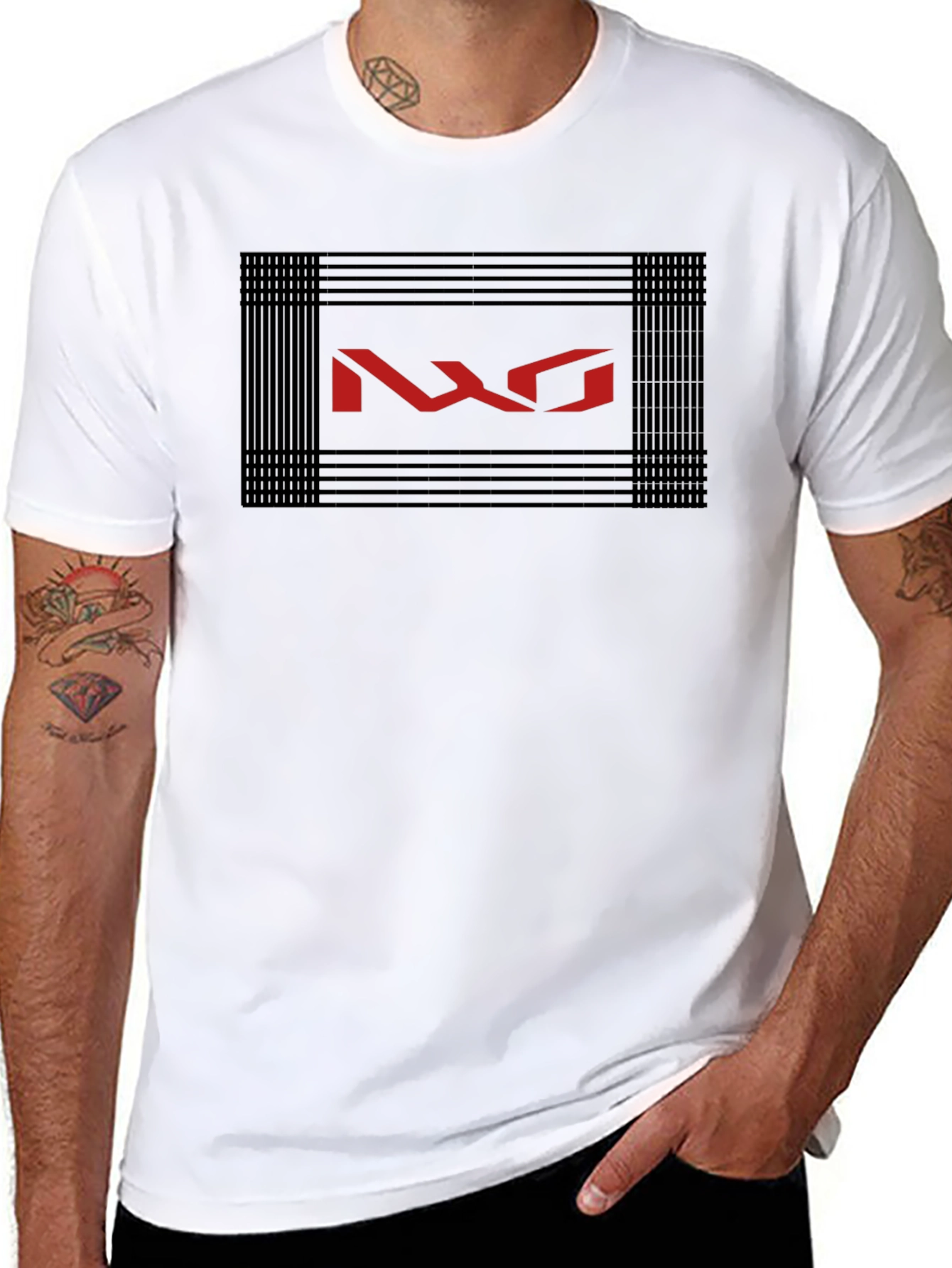 Black NXO Graphic Print Black T-Shirt view 8