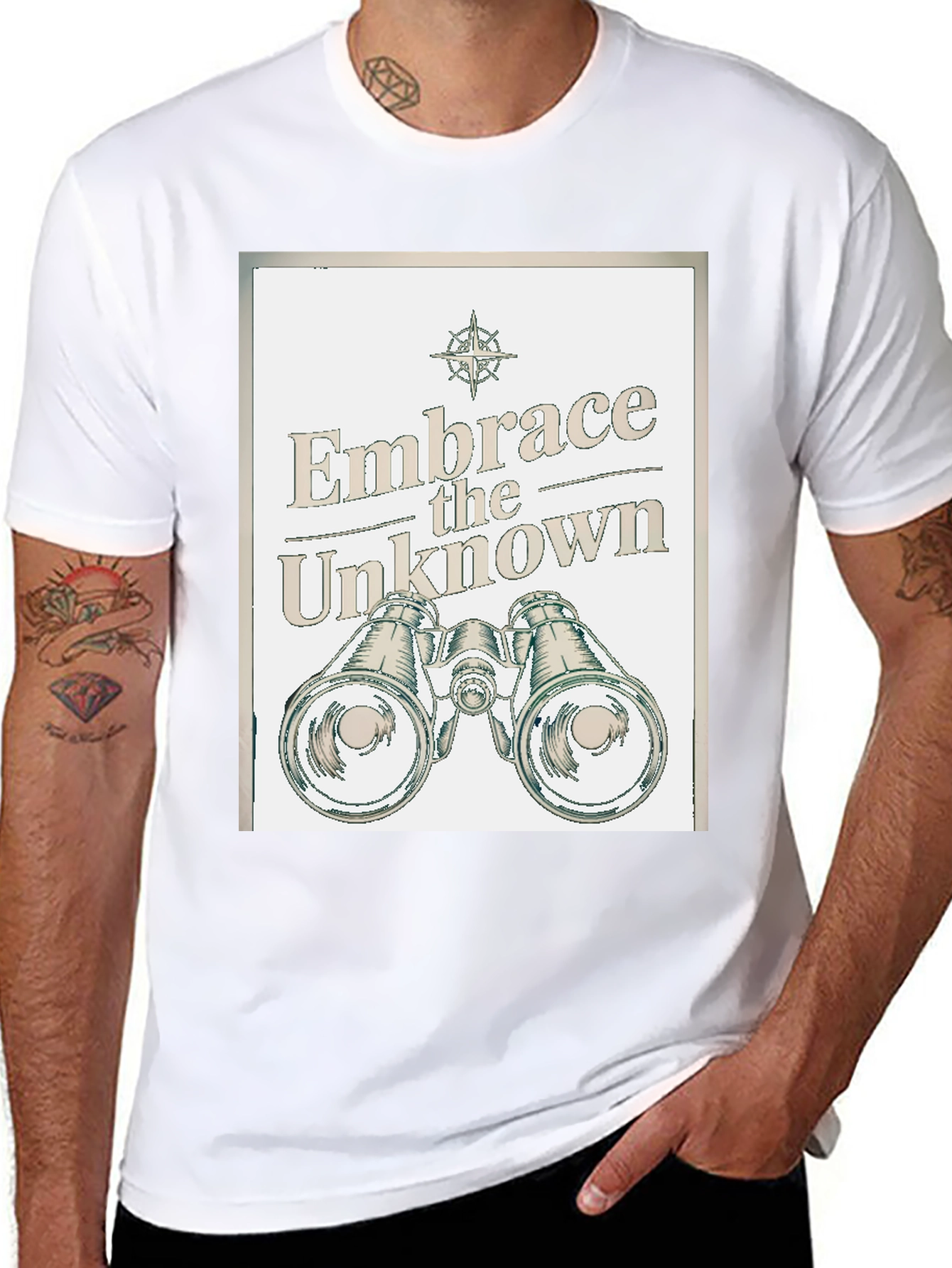Black Embrace the Unknown Graphic T-Shirt view 8
