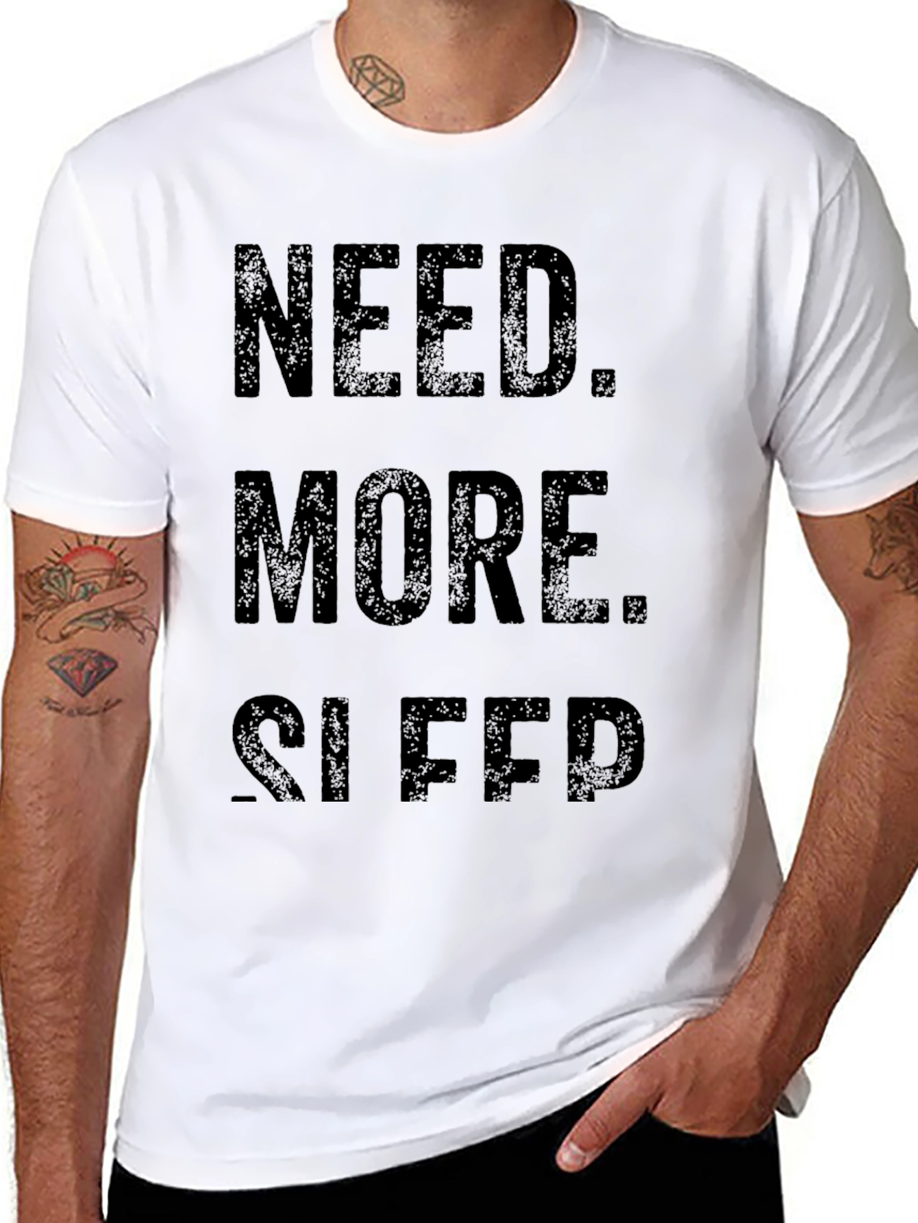 Black Need More Sleep Graphic T-Shirt view 8