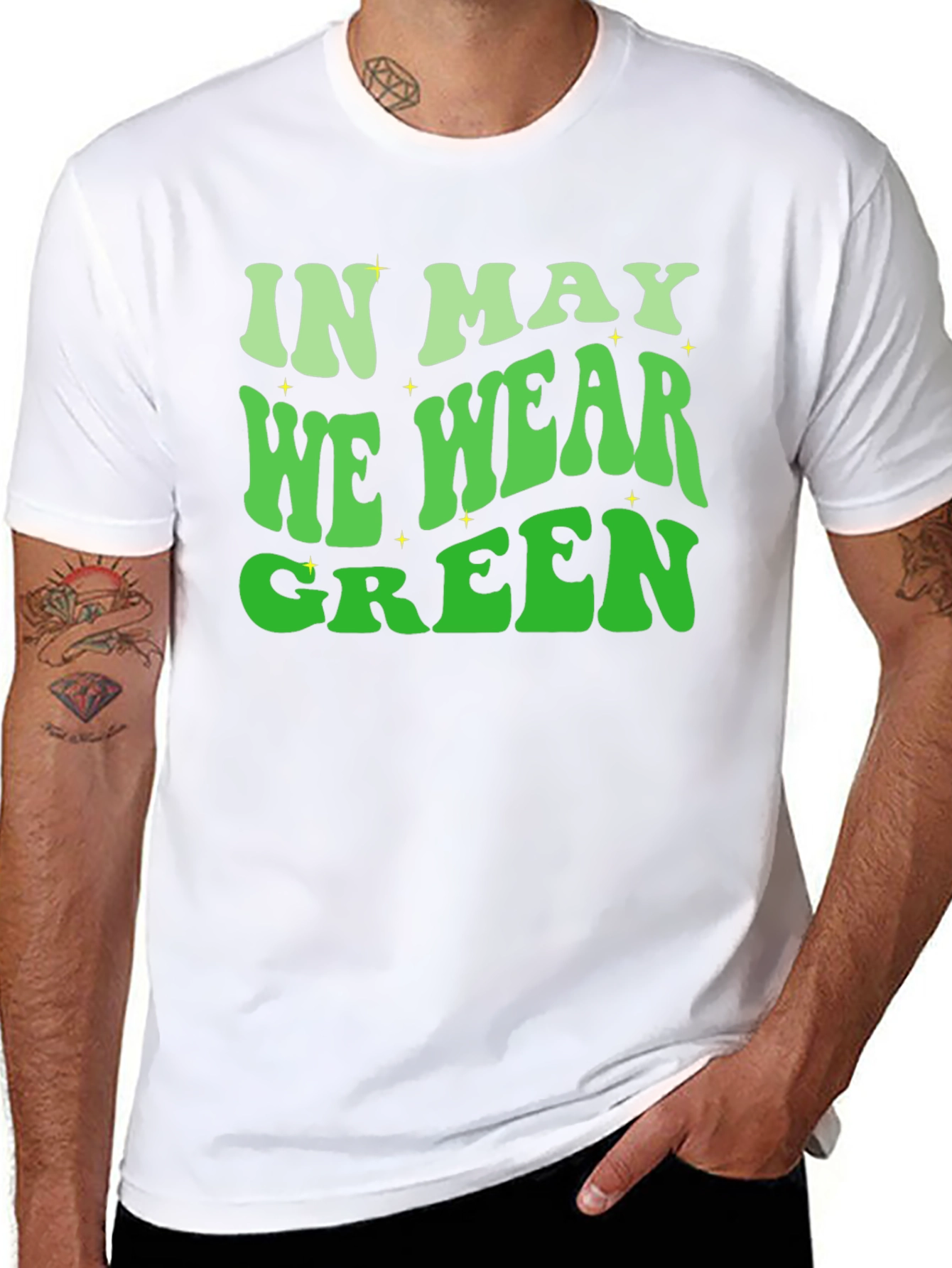 Black In May We Wear Green T-Shirt view 8
