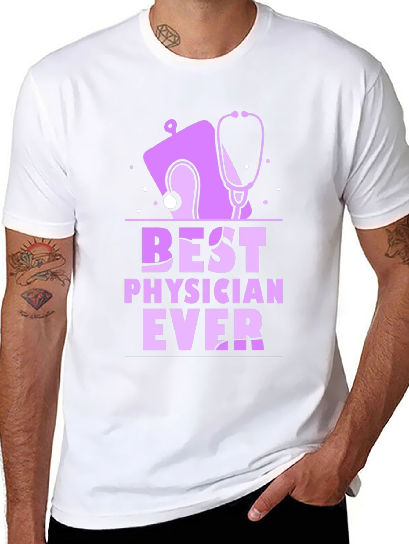 Black Best Physician Ever T-Shirt - Medical Doctor Appreciation Gift view 8