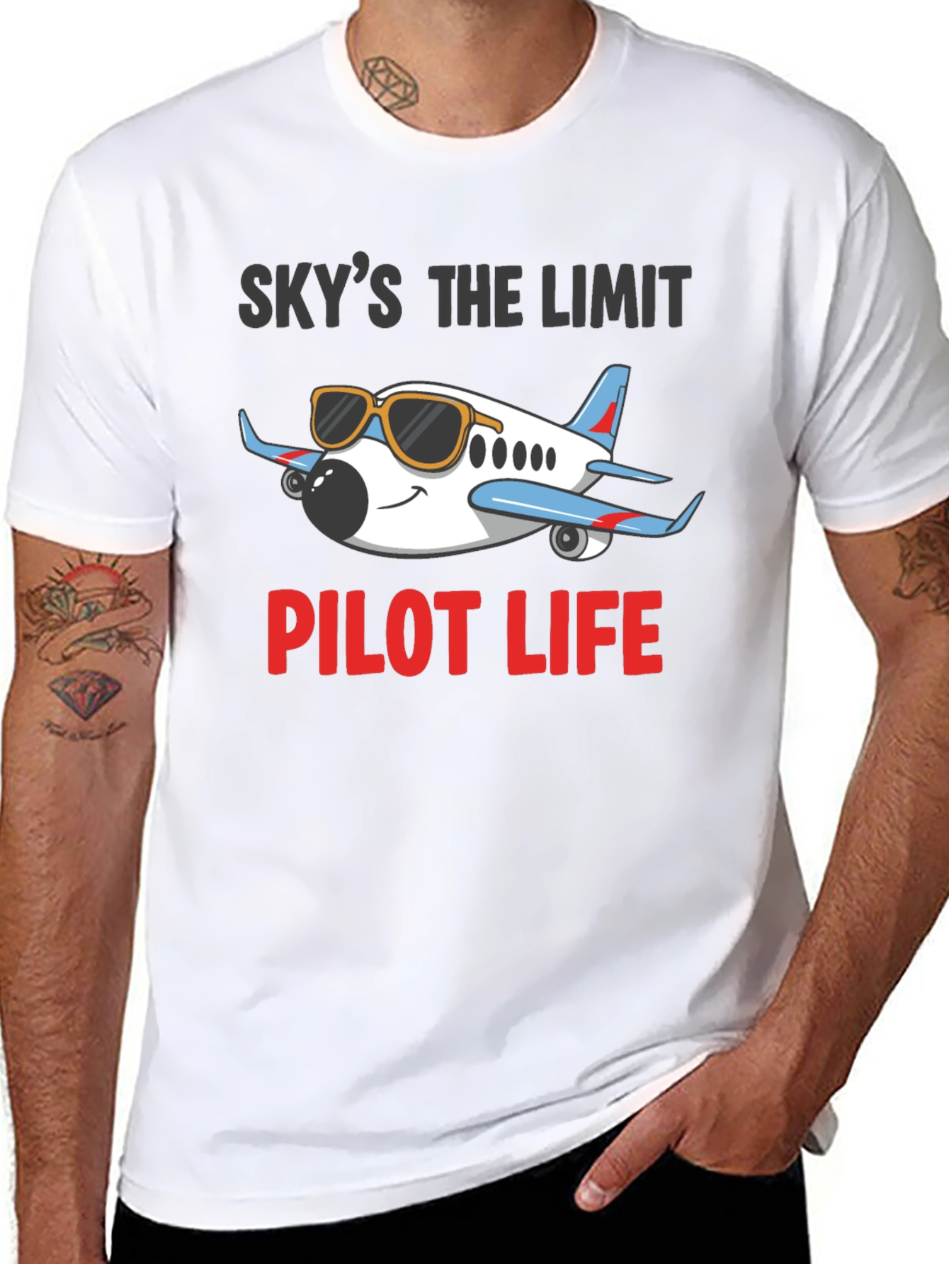 Pilot Life Tee - Sky's the Limit Graphic T-Shirt - 8