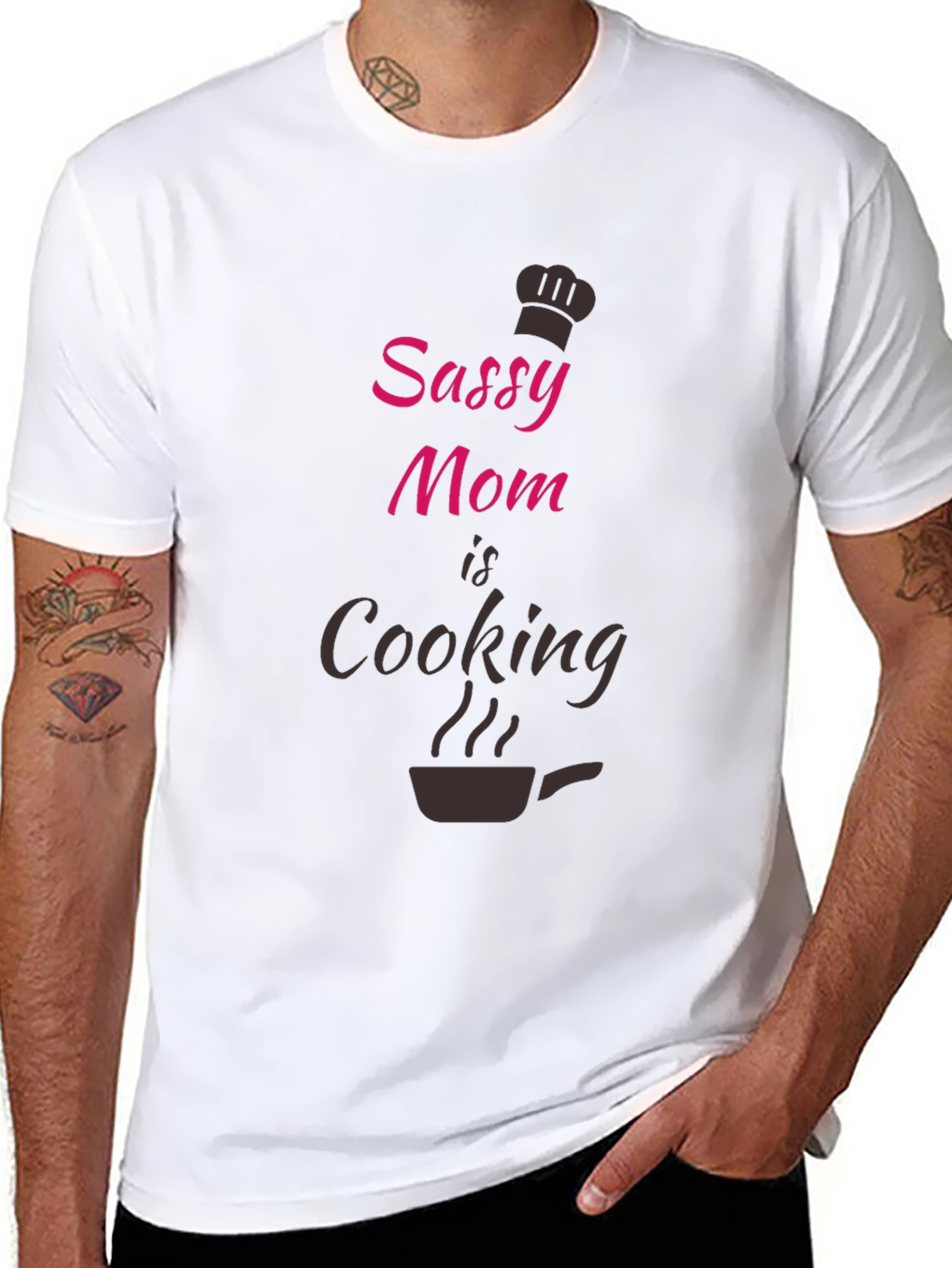 Black Sassy Mom Cooking Graphic Tee - Black view 8