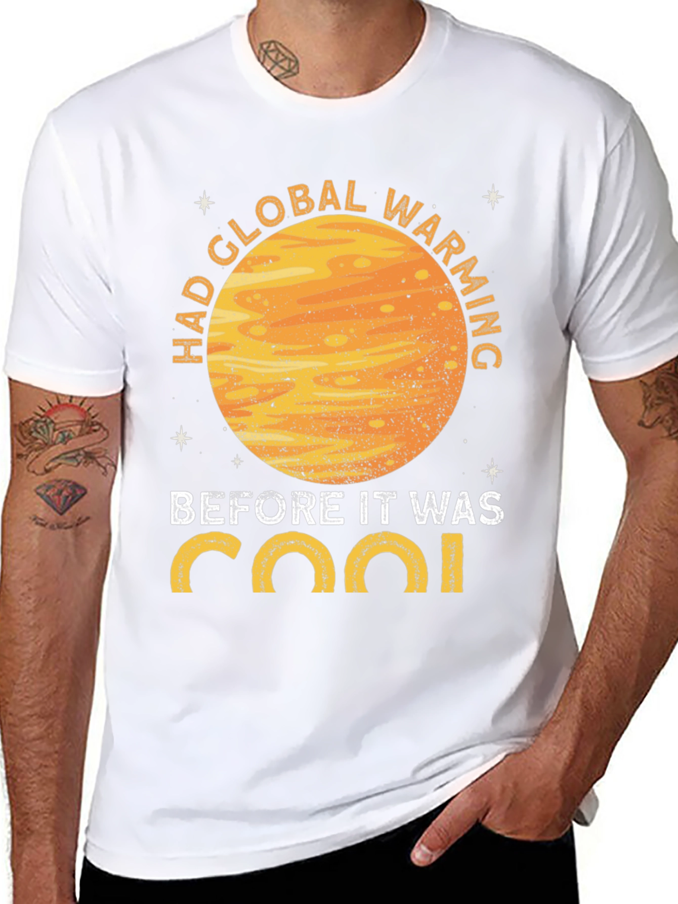 Black Had Global Warming Before It Was Cool Graphic T-Shirt view 8