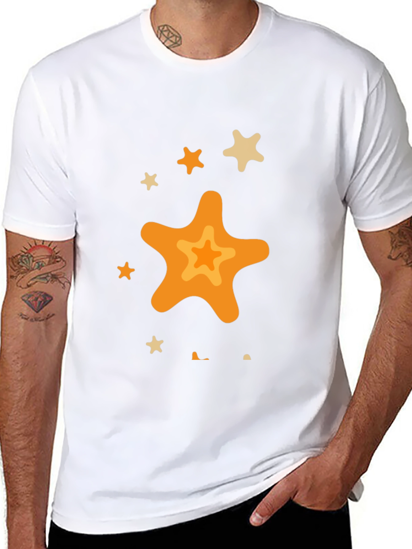 Black Star Graphic Black T-Shirt - Casual Style view 8