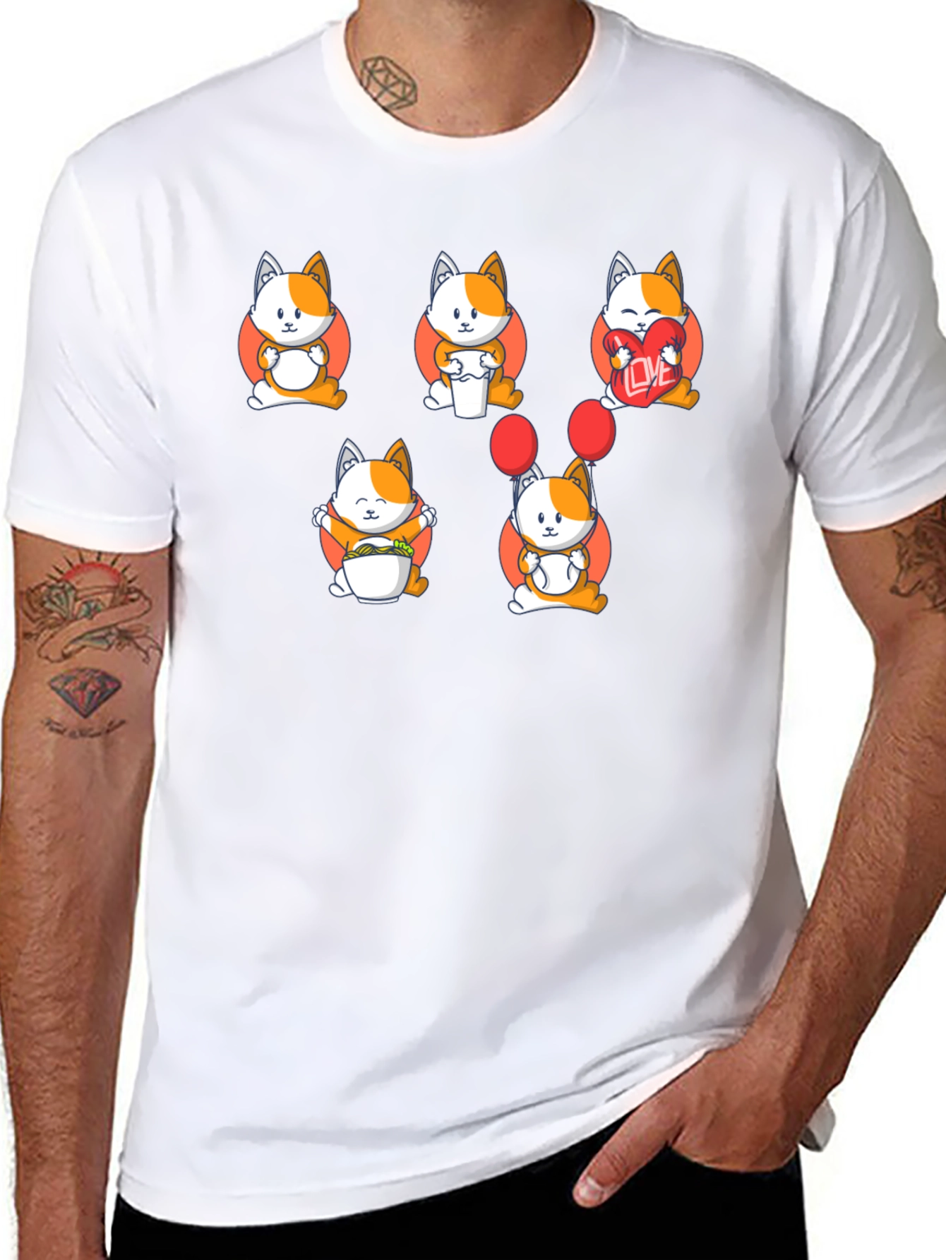 Cute Cats Graphic T-Shirt - 8