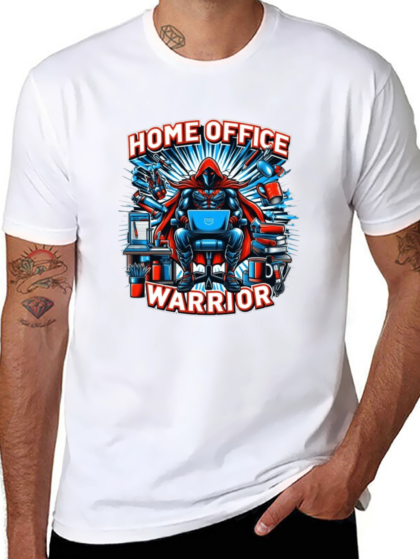 Home Office Warrior T-Shirt - Gamer Geek Tee - 8