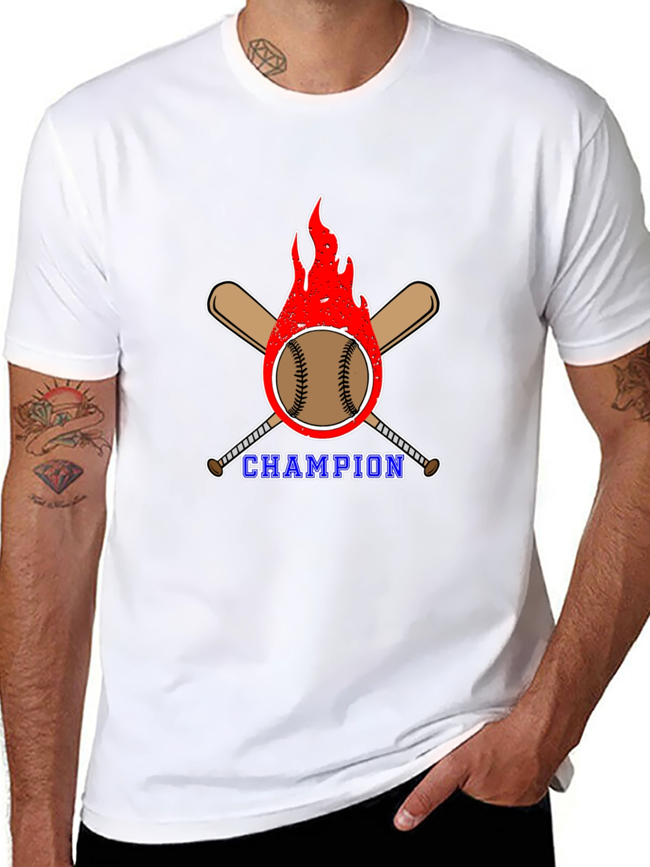 Black Champion Baseball Graphic T-Shirt view 8