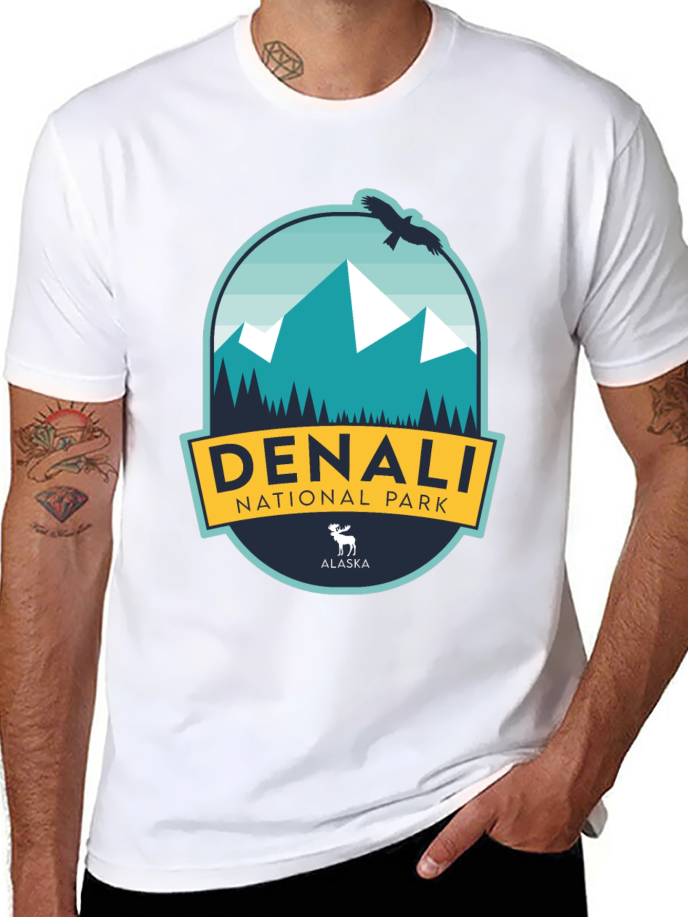 Black Denali National Park Black T-Shirt view 8