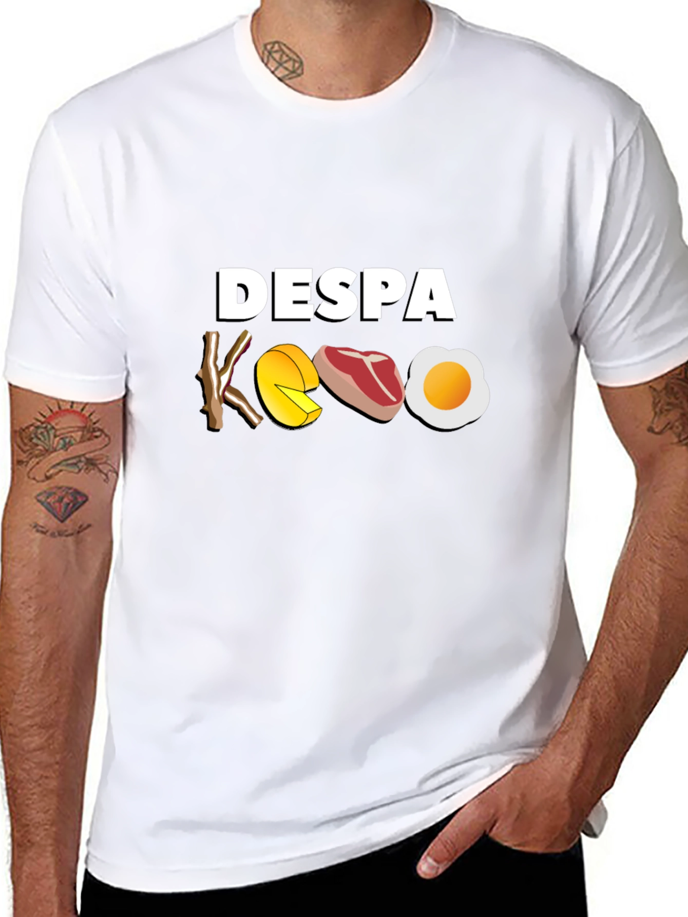 Black DESPA KOEO Foodie T-Shirt Funny Gift view 8
