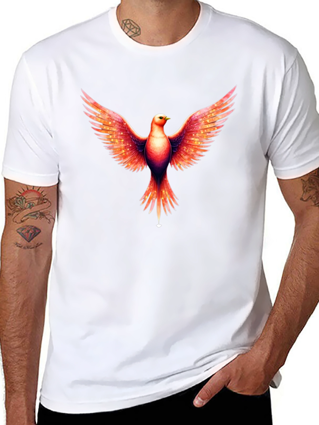 Black Phoenix Graphic T-Shirt - Rising in Style view 8