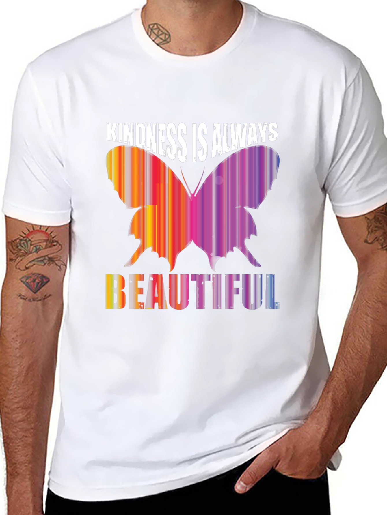 Black Kindness Is Always Beautiful Black Tee view 8