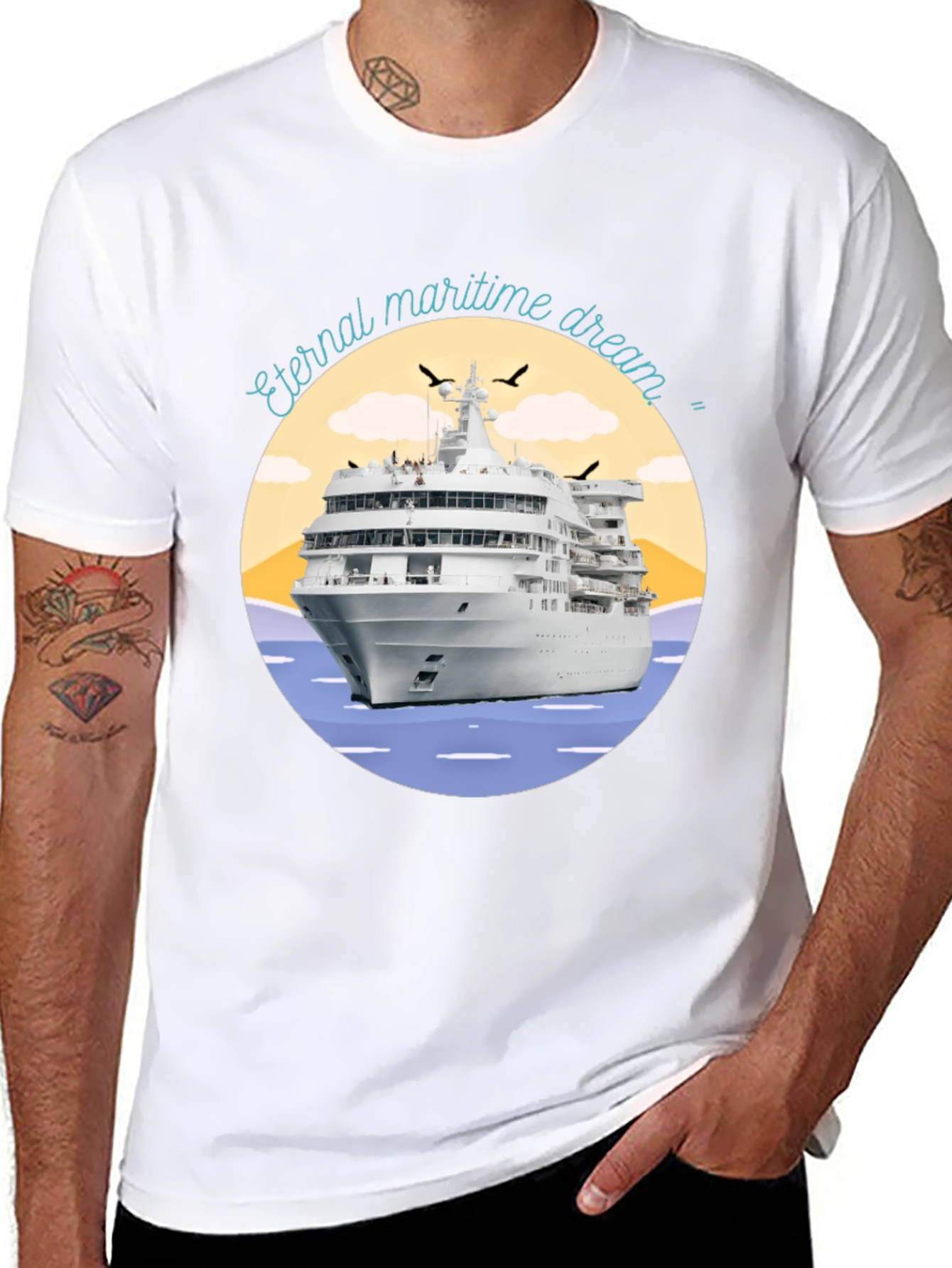 Black Eternal Maritime Dream Graphic T-Shirt view 8