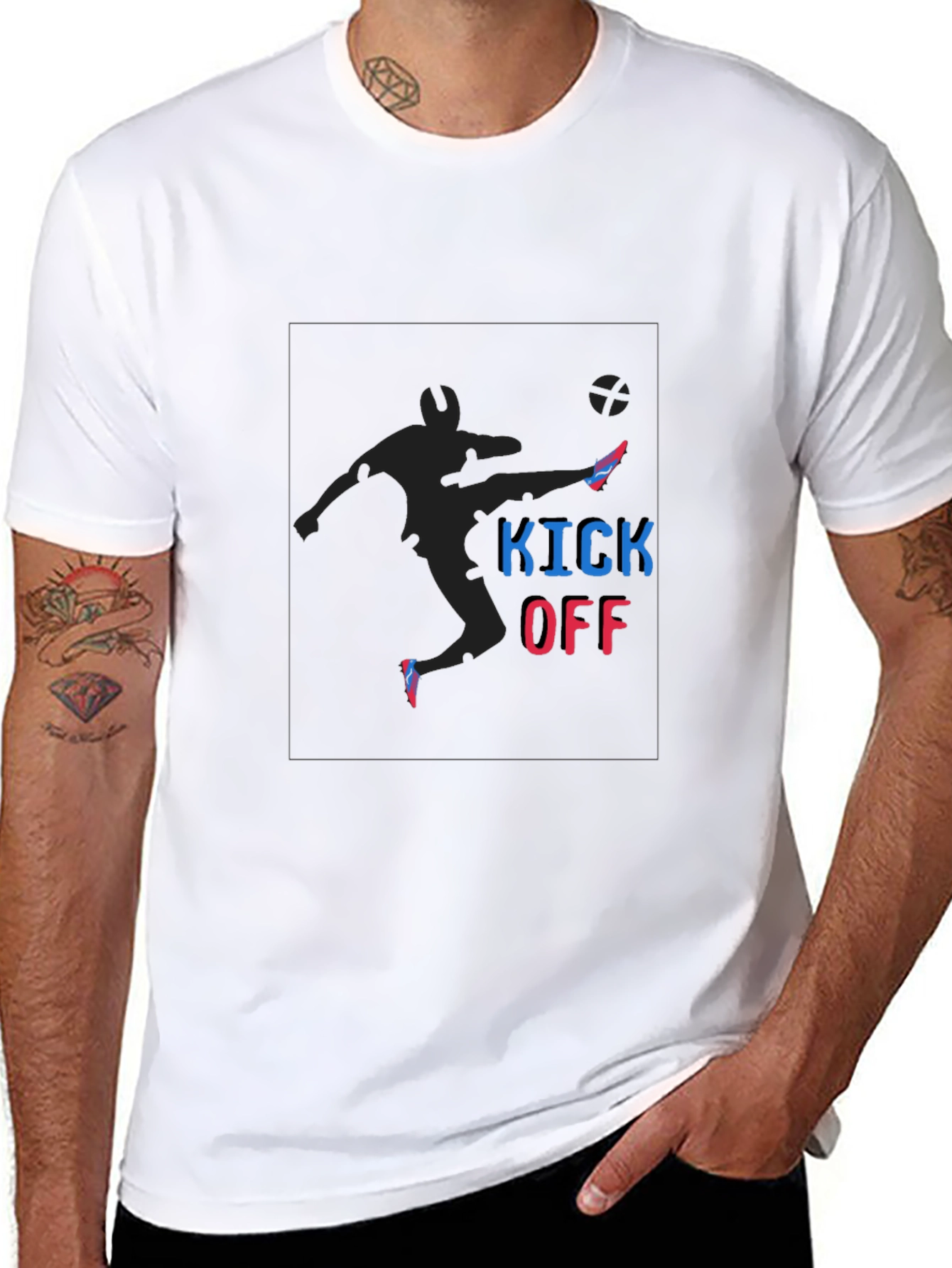 Black Kick Off Soccer T-Shirt view 8