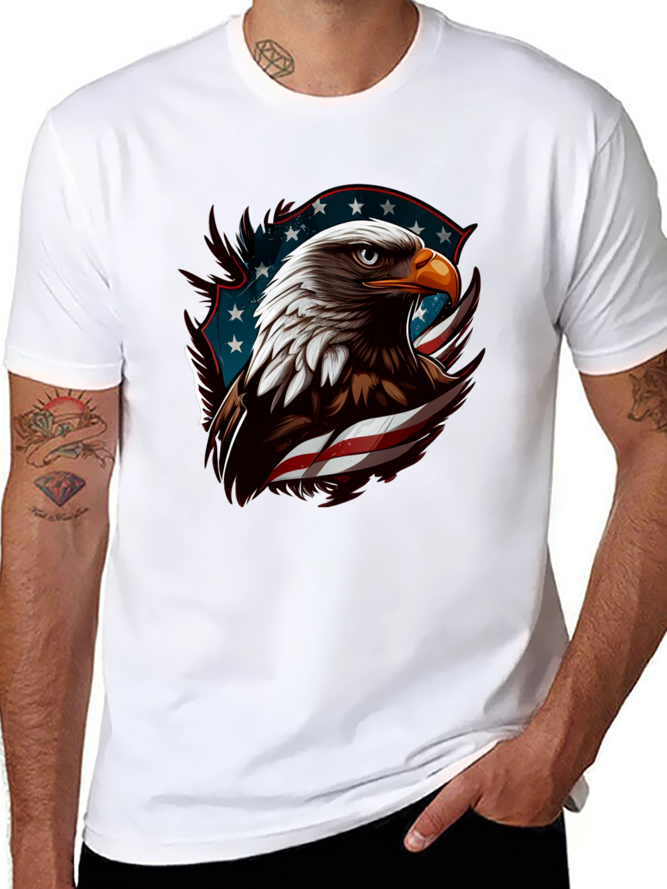 Black American Eagle Graphic Tee view 8