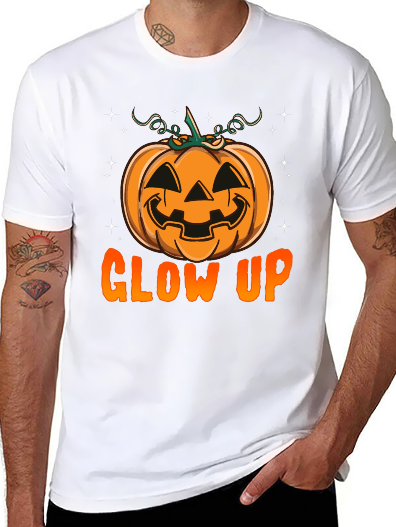 Black Glow Up Pumpkin Graphic Tee view 8