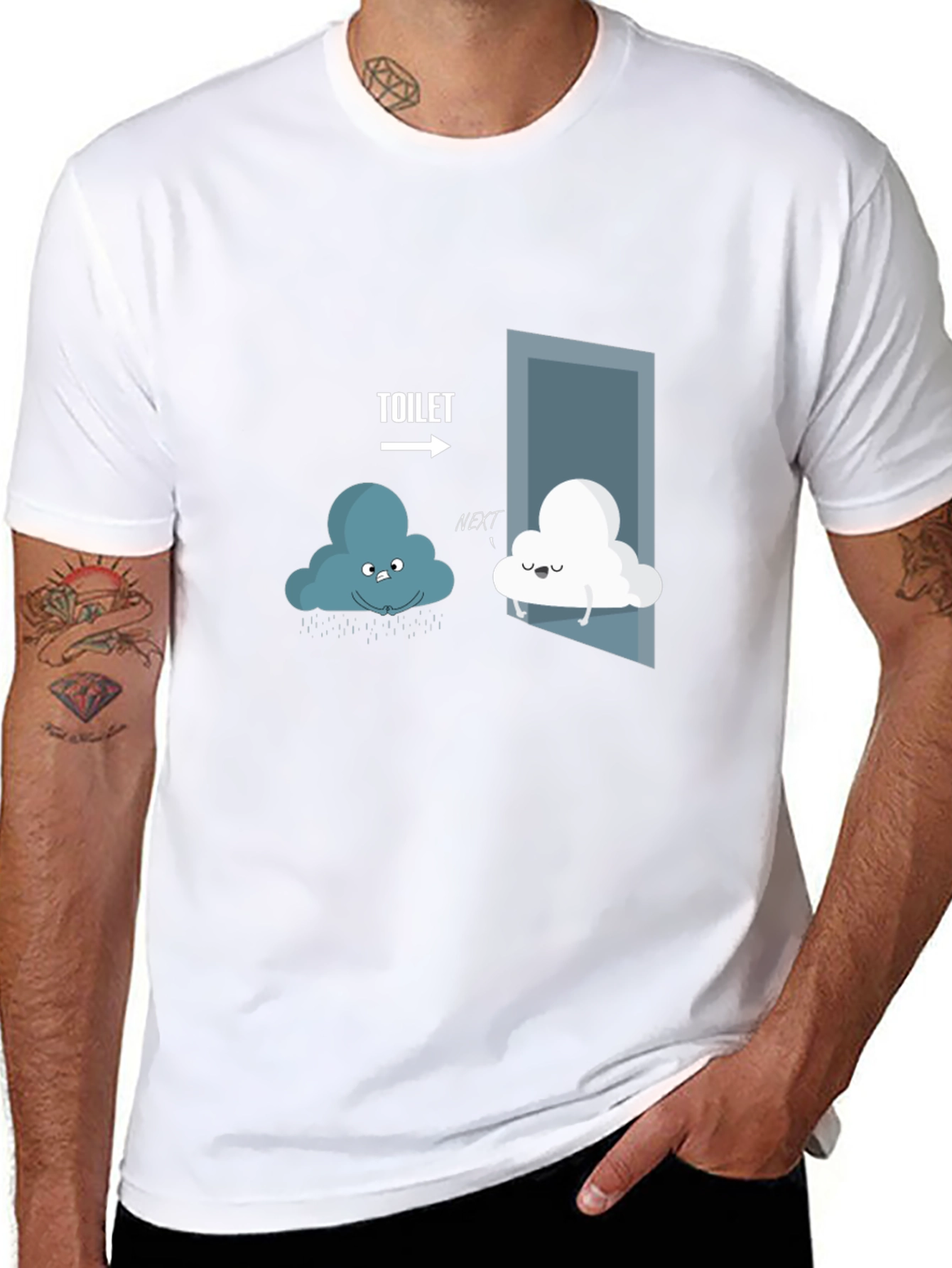Black Toilet Humor Cloud T-Shirt  view 8