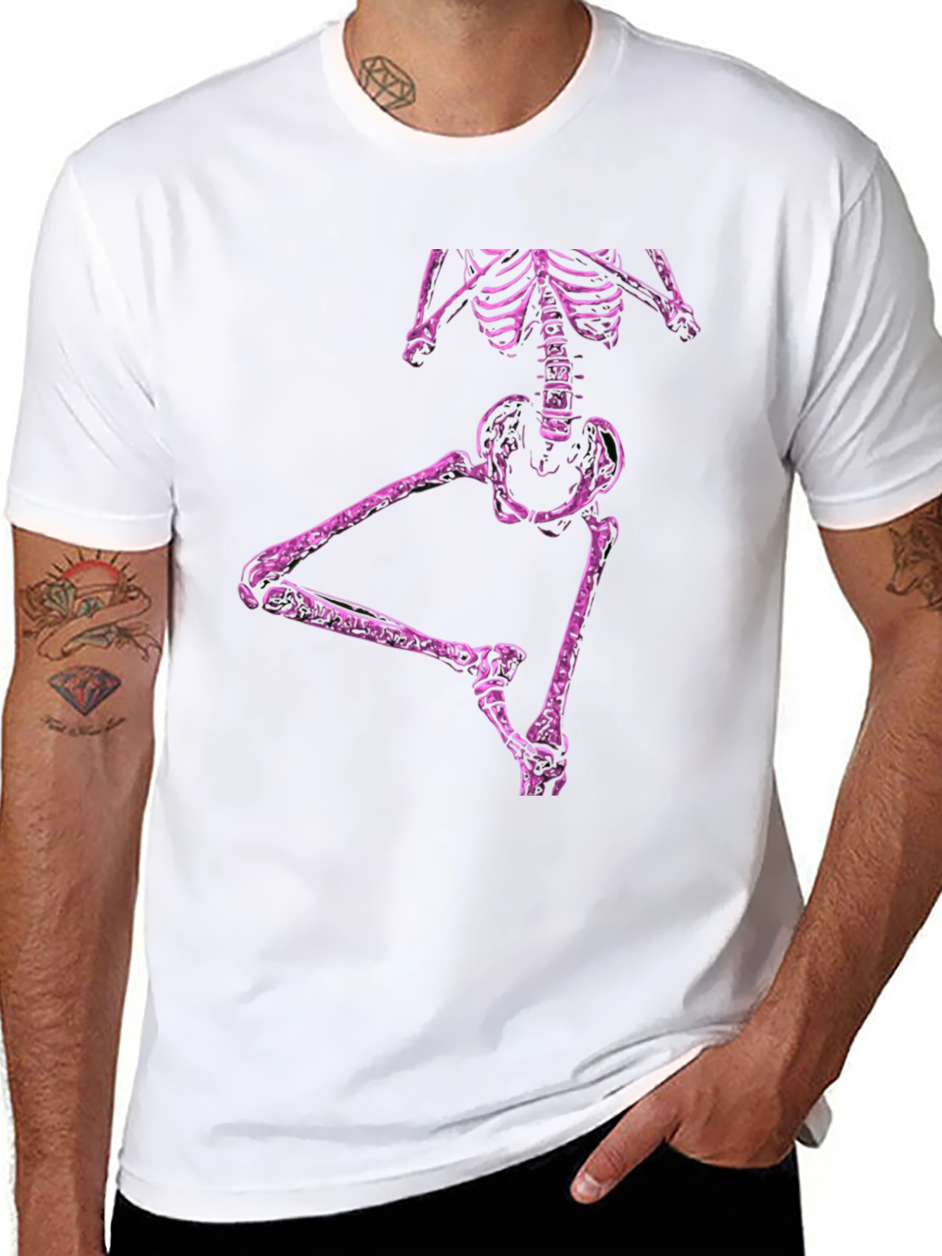Black Skeleton Dance T-Shirt - Men's Black Tee view 8