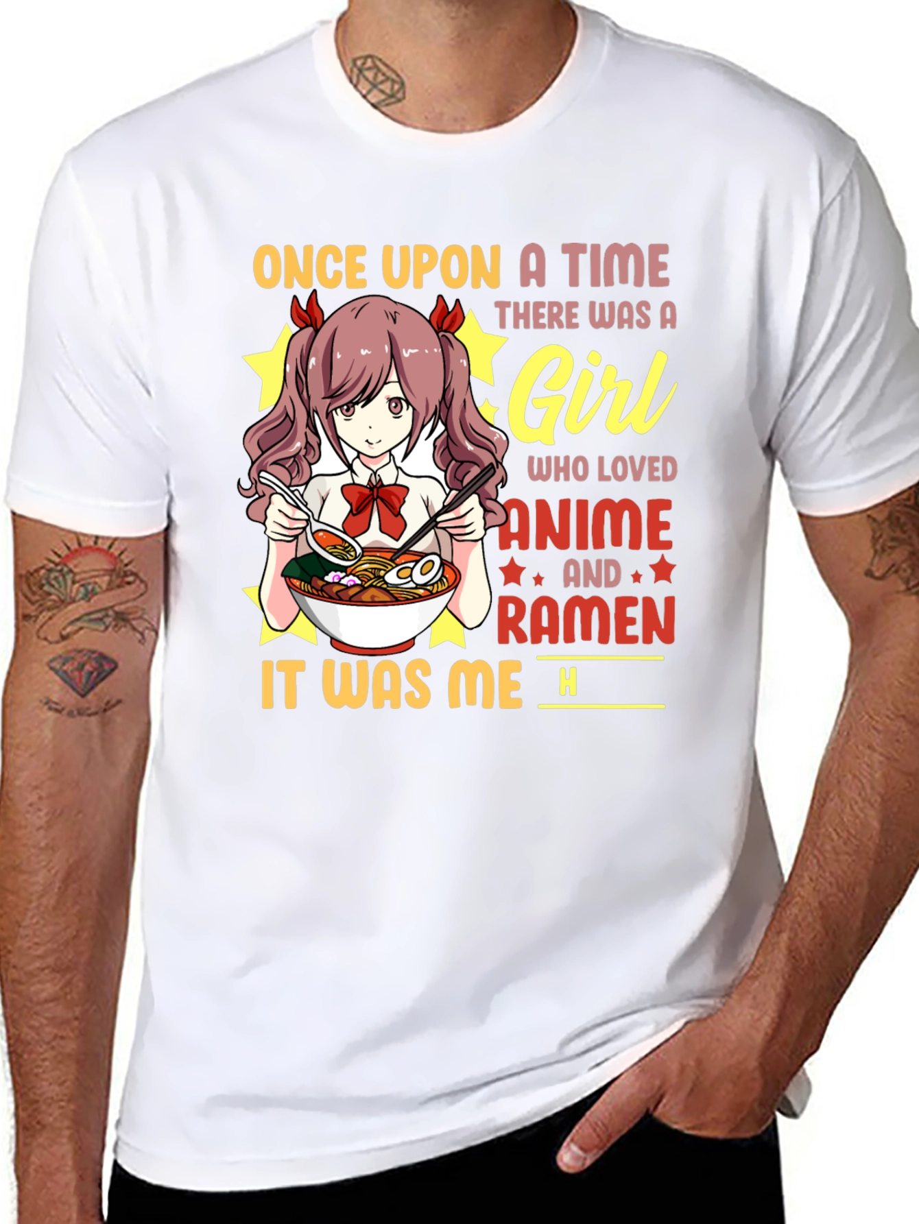 Black Anime & Ramen Girl T-Shirt view 8