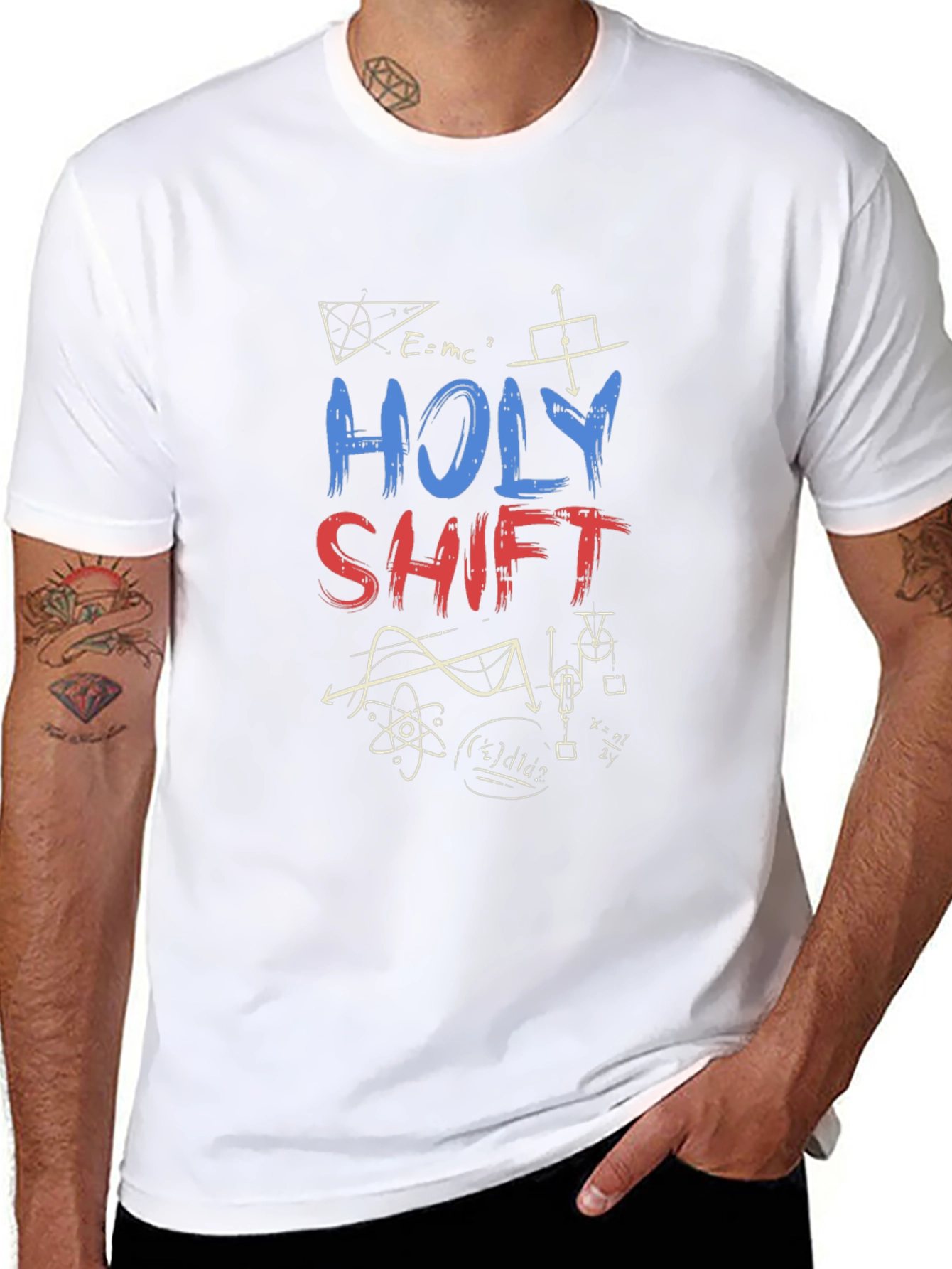 Black Holy Shift Math Equation Graphic T-Shirt view 8