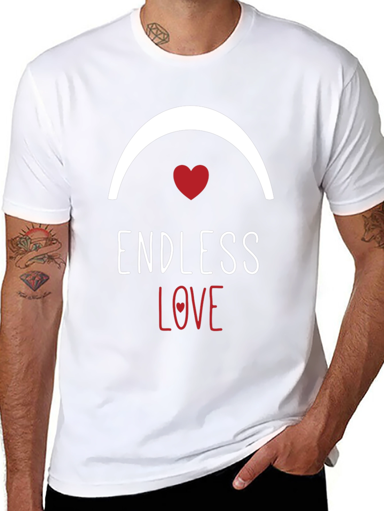 Black Endless Love Graphic Tee - Soft Cotton Blend view 8