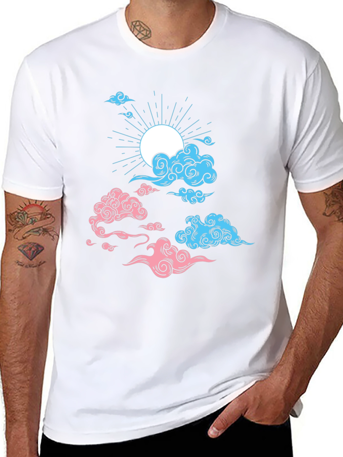 Black Trans Pride Clouds T-Shirt - Stylish & Supportive Apparel view 8