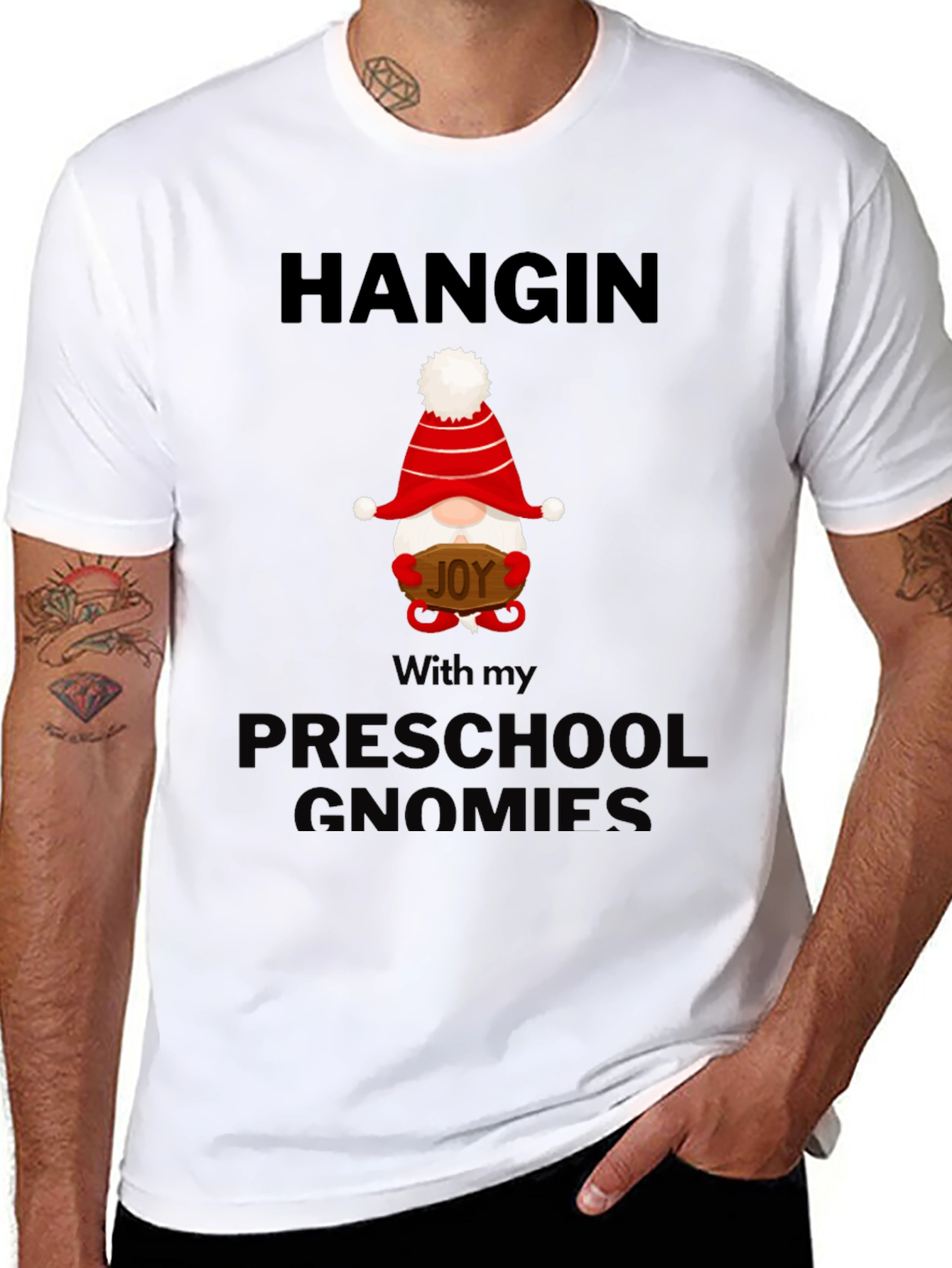 Black Hanging With My Preschool Gnomies T-Shirt view 8