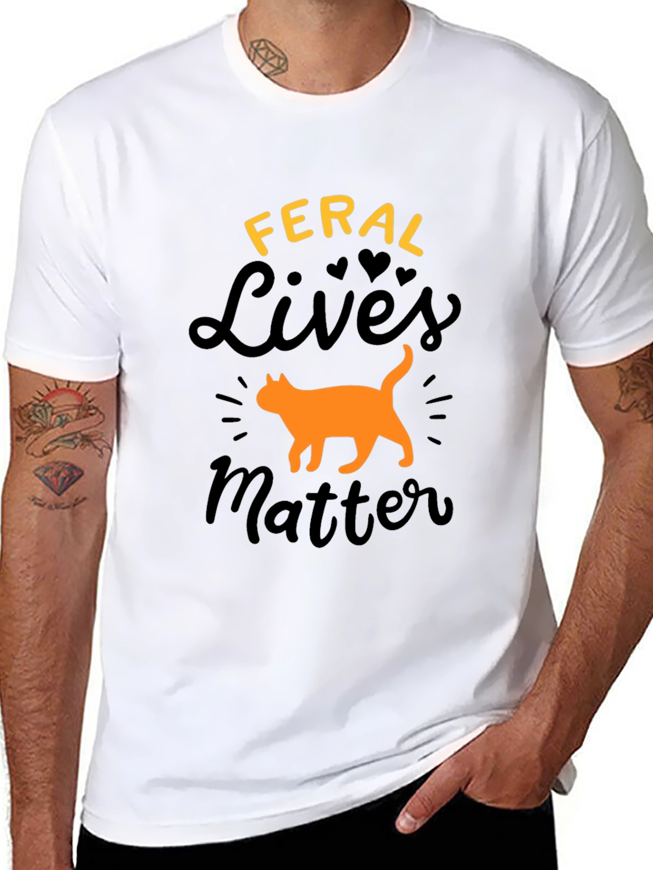 Black Feral Lives Matter Graphic Tee view 8