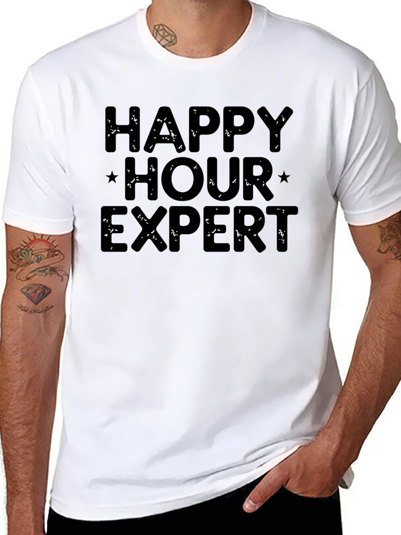 Black Happy Hour Expert Graphic Tee view 8
