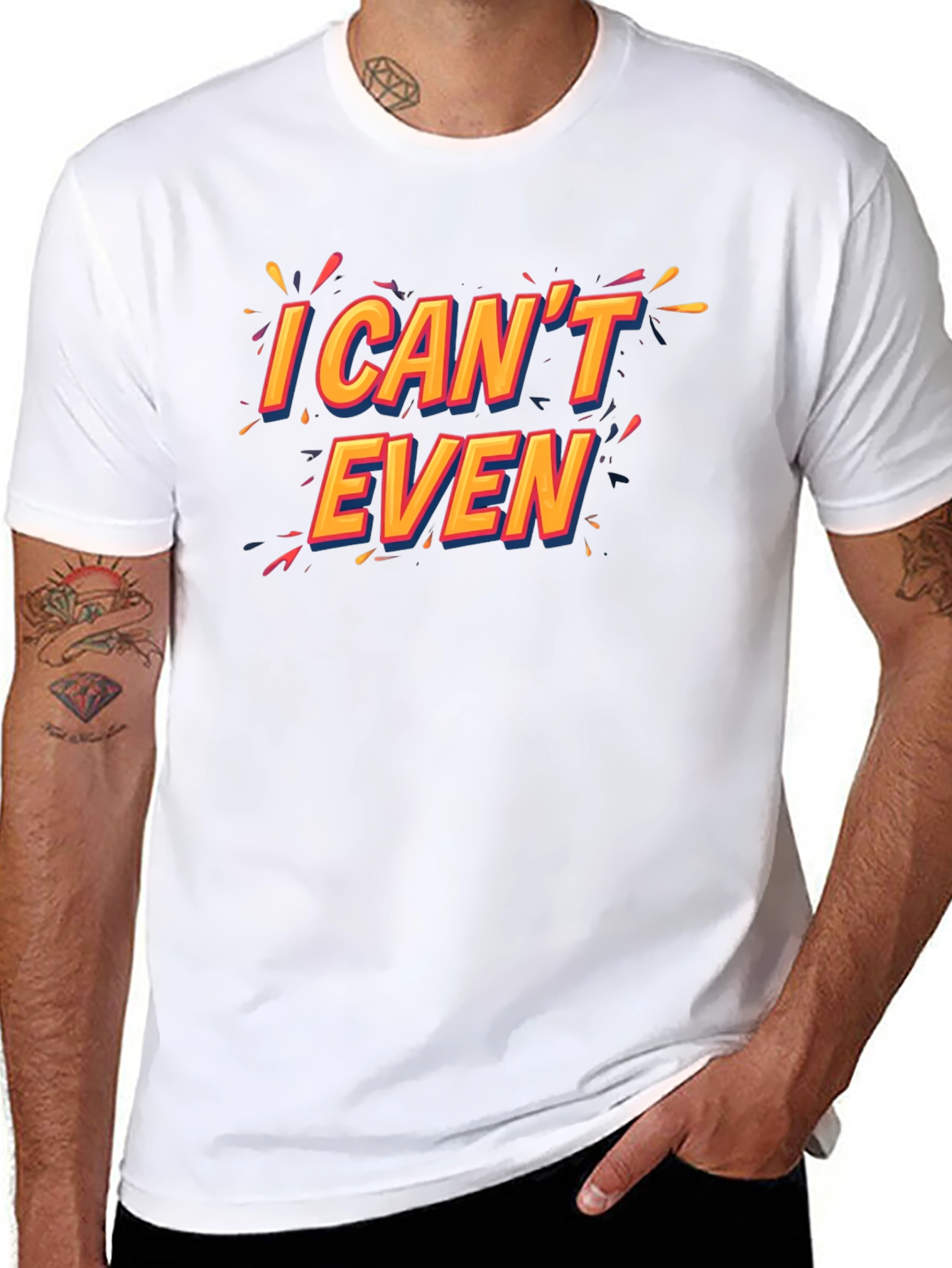 Black I Can't Even Black T-Shirt Funny Graphic Tee view 8