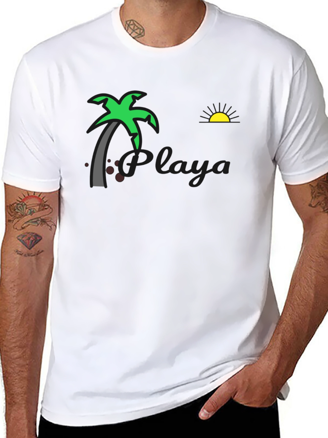 Black Playa Beach Graphic T-Shirt - Tropical Vacation Vibes view 8