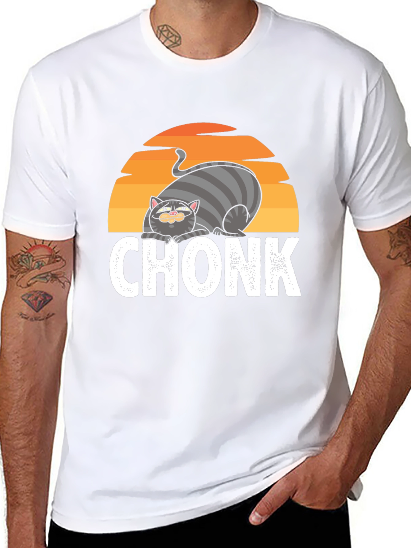 Black Chonk Cat Graphic Tee - Unisex Fit view 8