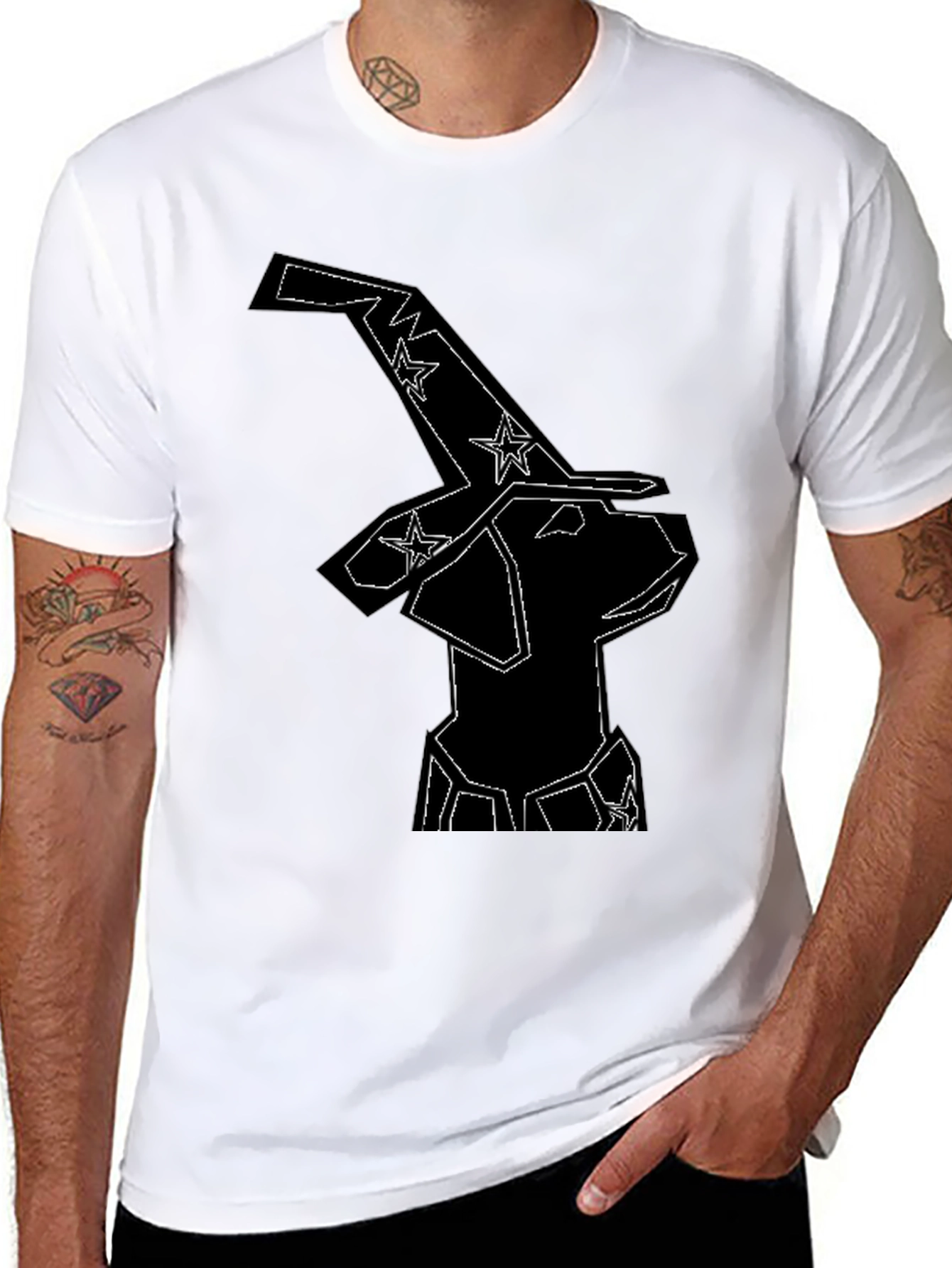 Black Wizard Dog T-Shirt - Magical Canine Tee view 8