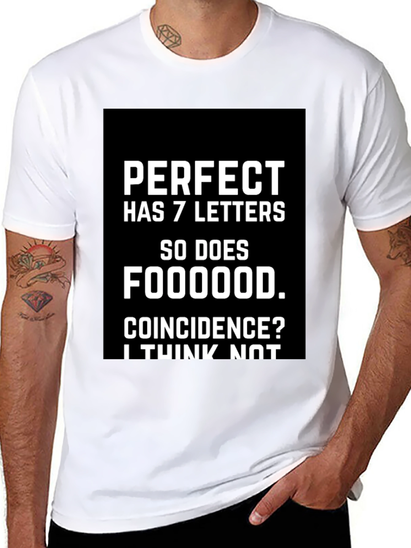 Black Perfect Foodie Tee - Funny Coincidence T-Shirt view 8