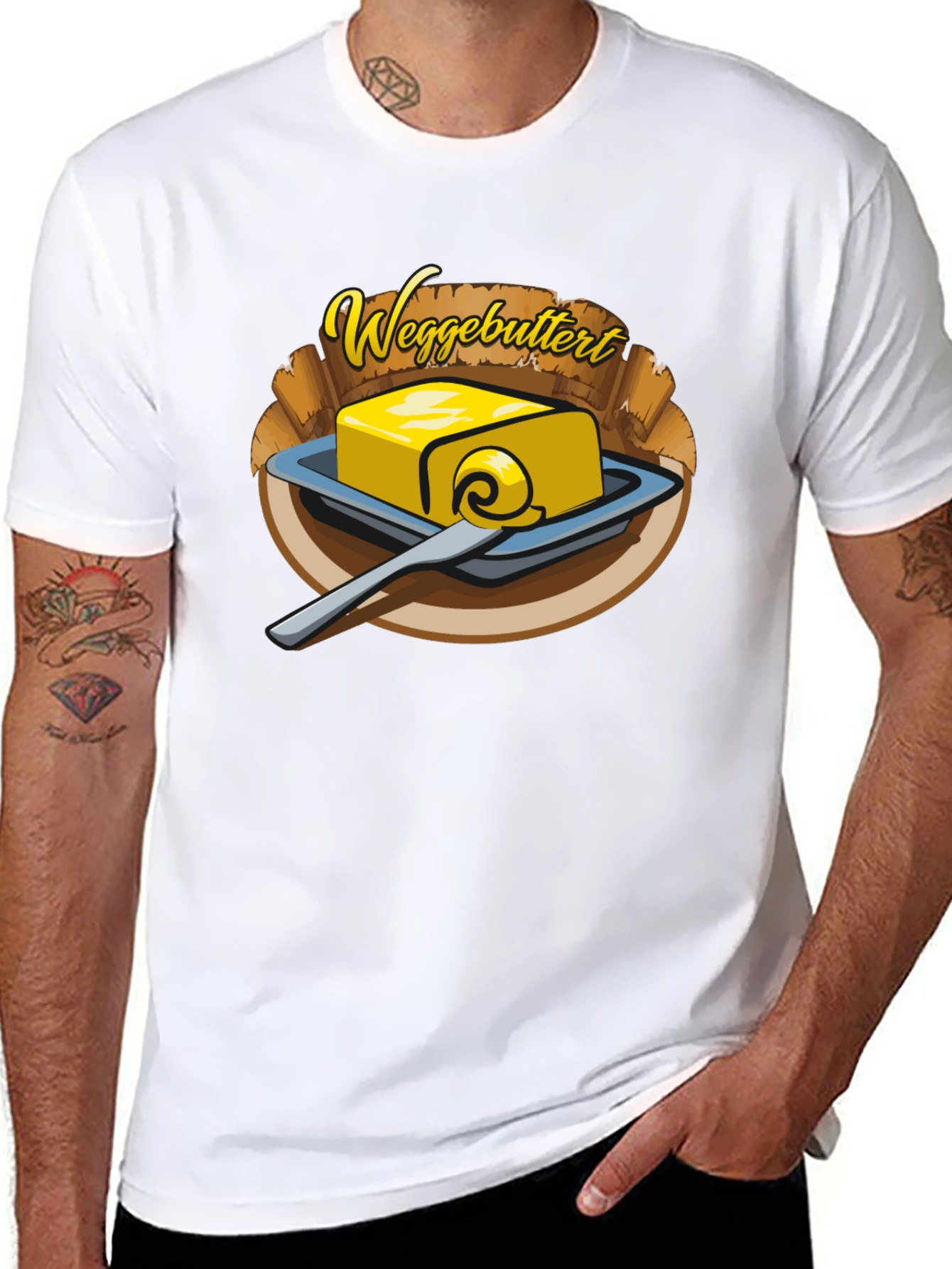 Black Weggebuttert T-Shirt - Butter Design Tee view 8