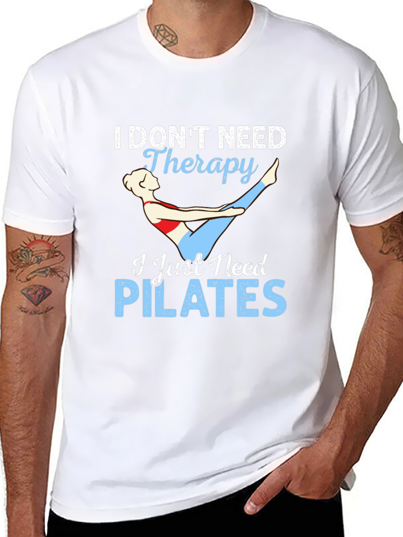 Black Pilates Therapy Graphic T-Shirt view 8