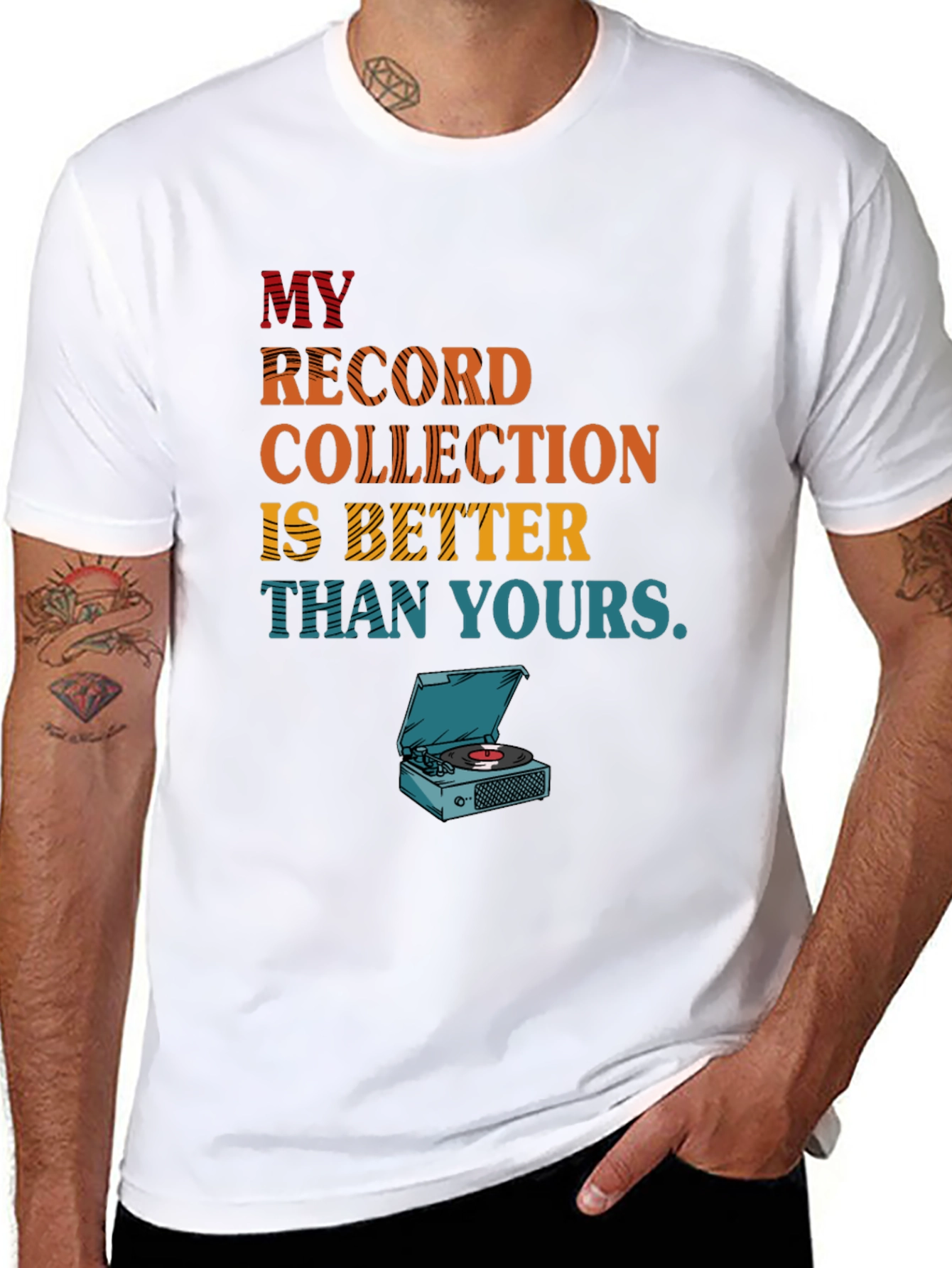 Black My Record Collection Graphic Tee view 8