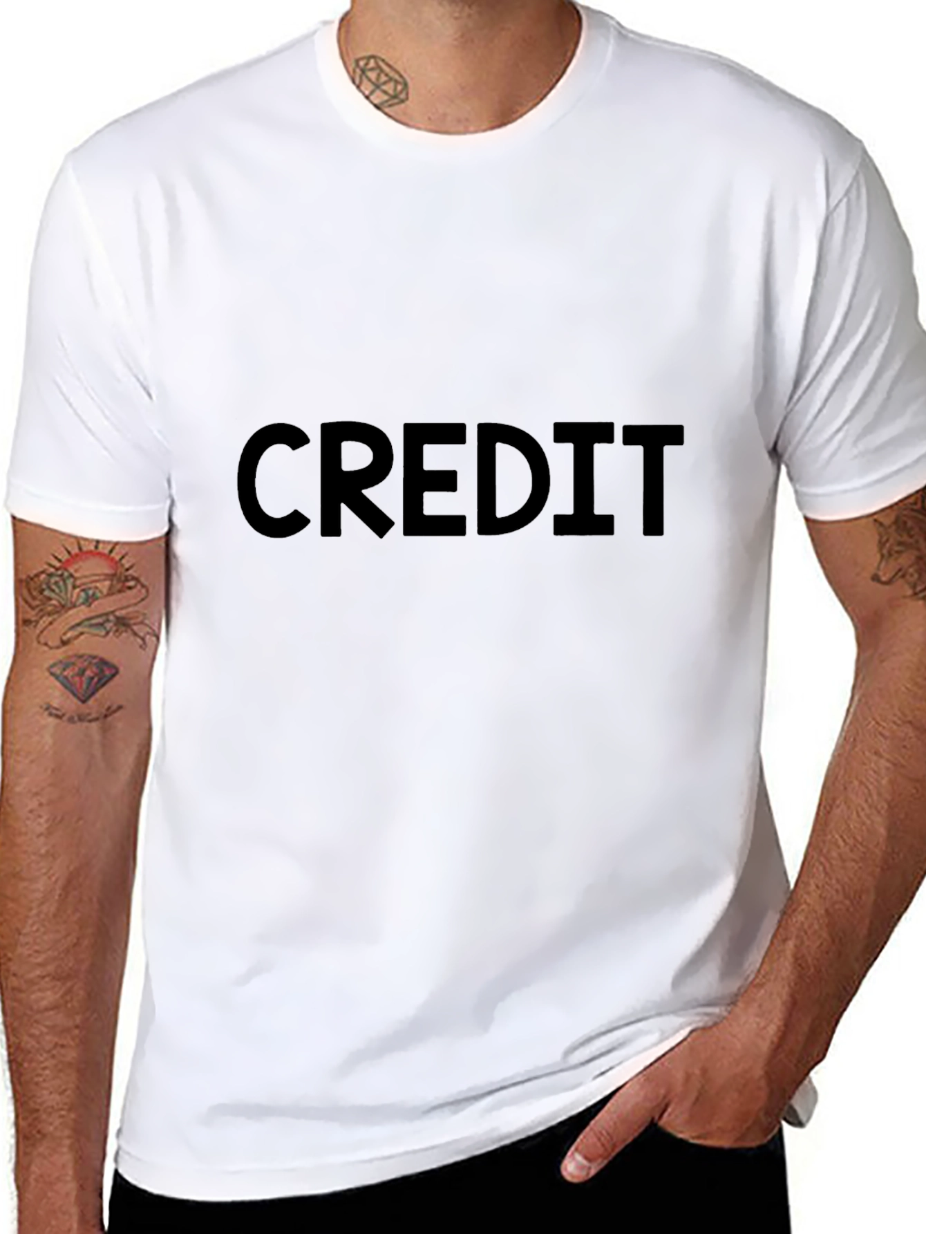 Black Black "CREDIT" Graphic Tee view 8