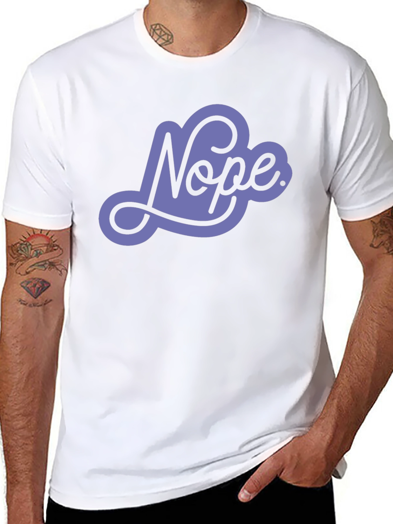 Black Nope Graphic Tee - Cool Casual T-Shirt view 8