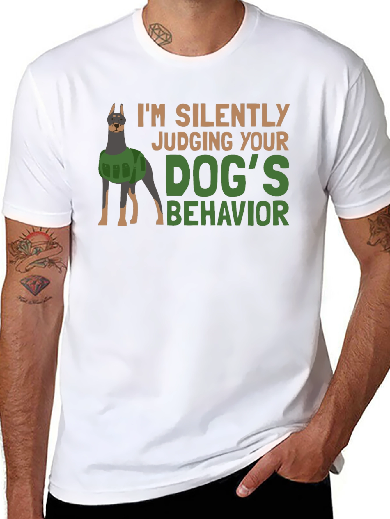 Black Dog Behavior T-Shirt - Judging You Silently! view 8