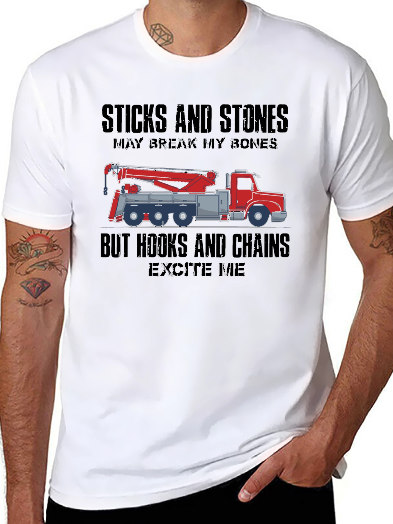 Crane Operator T-Shirt - Hooks & Chains - 8