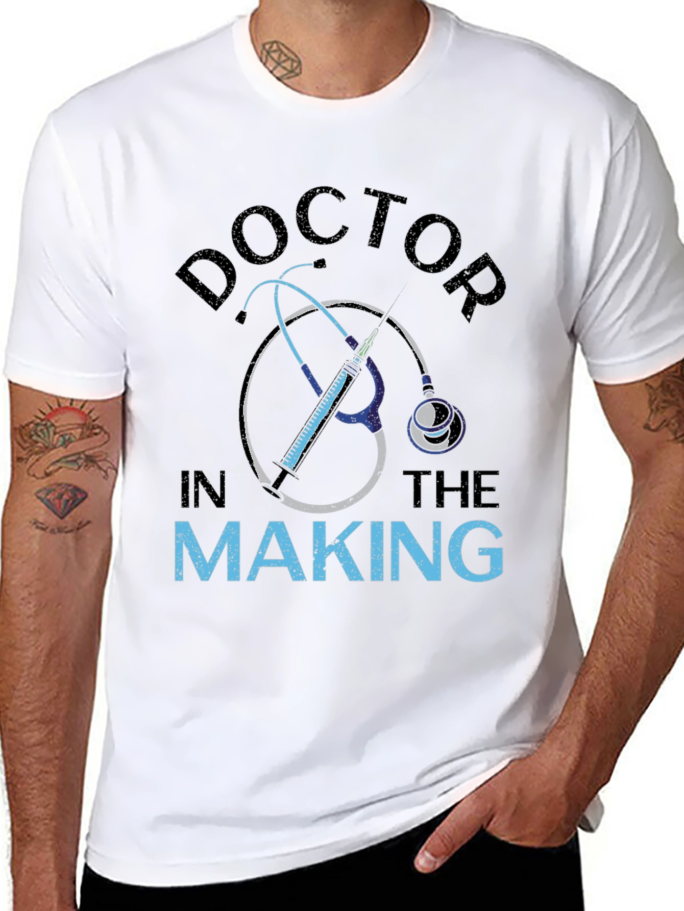 Black Doctor In The Making Graphic T-Shirt view 8