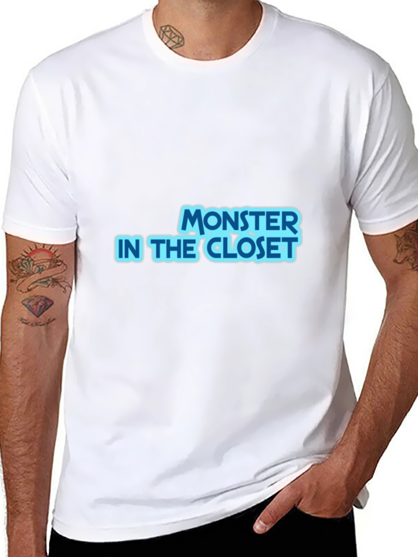 Black Monster in the Closet Black T-Shirt view 8
