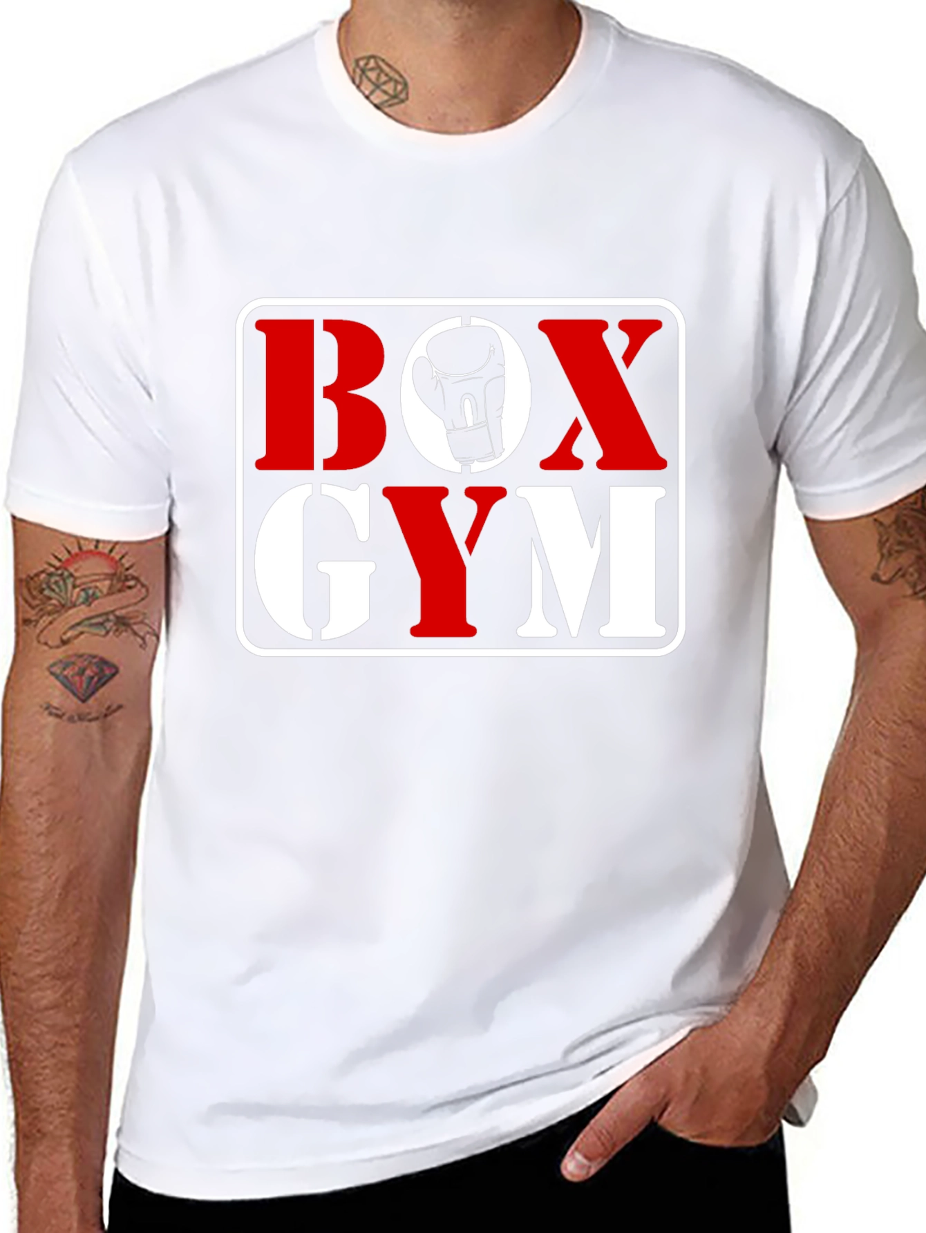 Black Boxing Gym Graphic T-Shirt | Comfortable Crew Neck Tee view 8