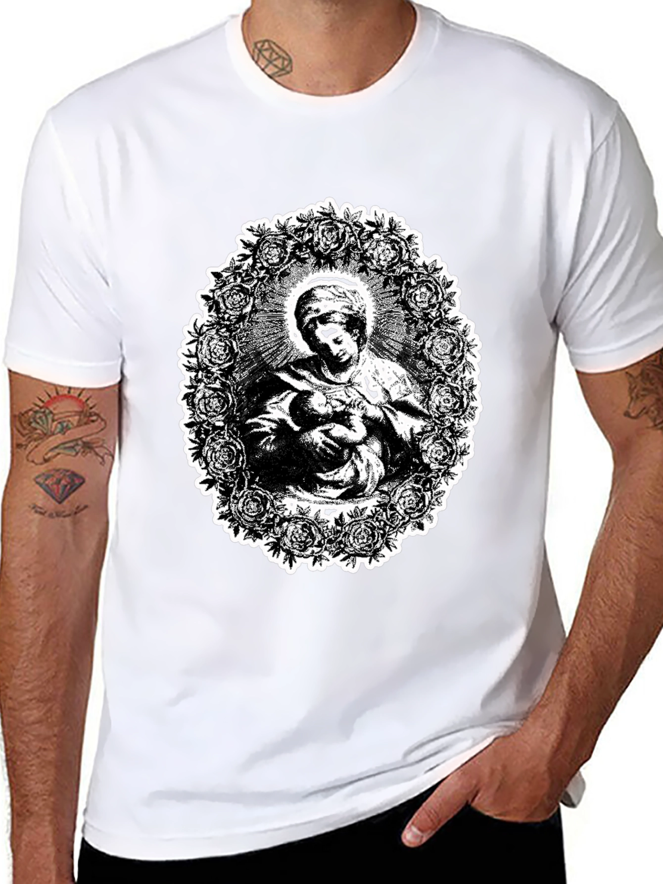 Black Madonna & Child Graphic Tee view 8