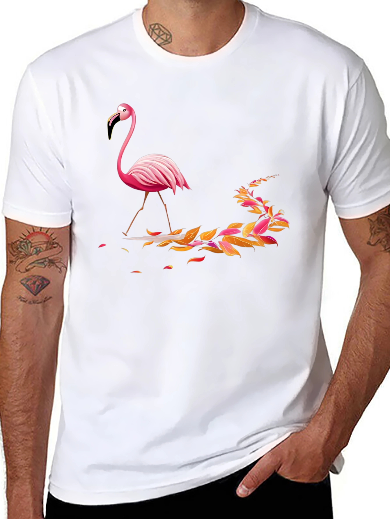 Black Flamingo Graphic Tee - Casual Style view 8