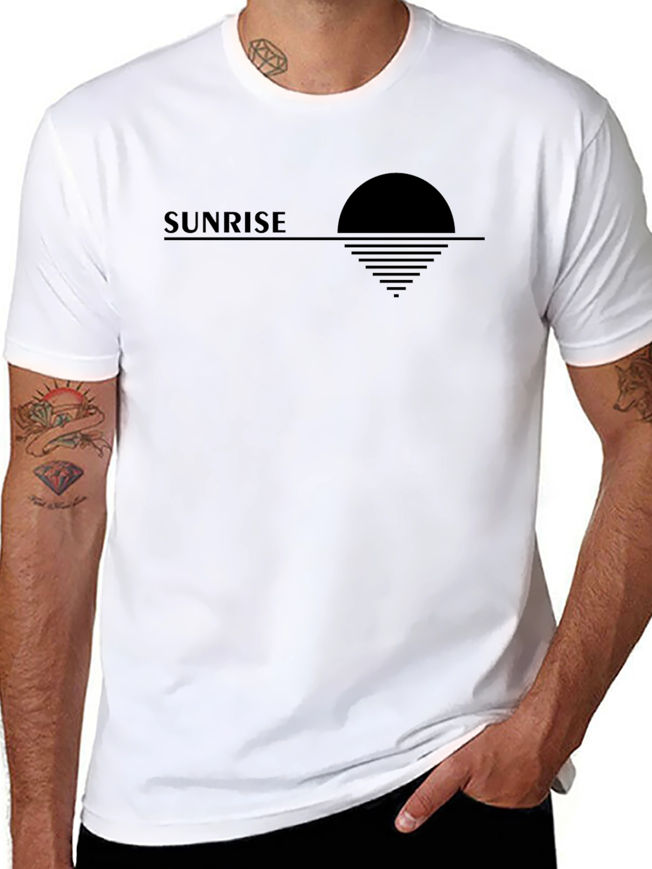 Black Sunrise Graphic T-Shirt - Black Tee view 8