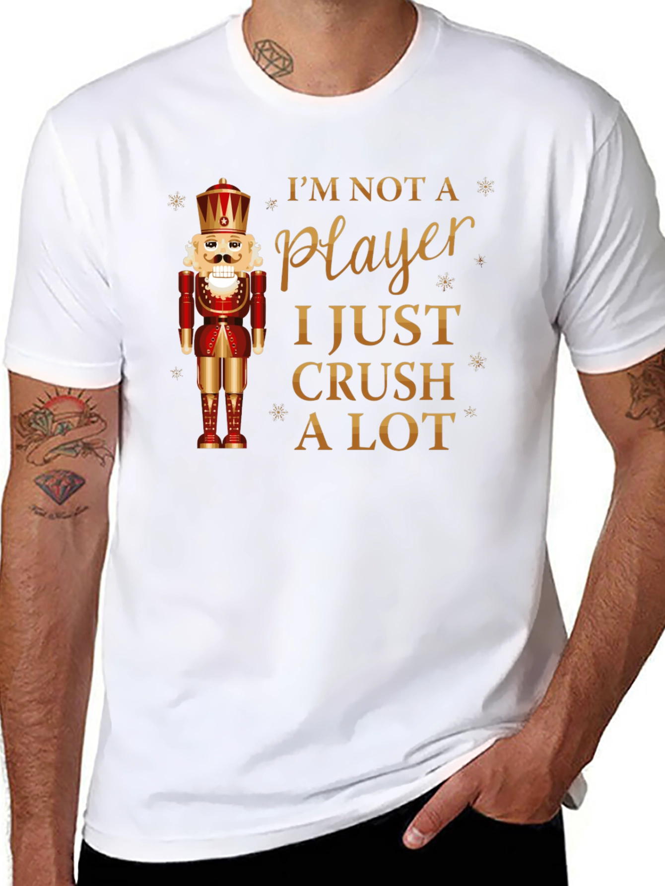 Black I'm Not A Player Nutcracker T-Shirt view 8