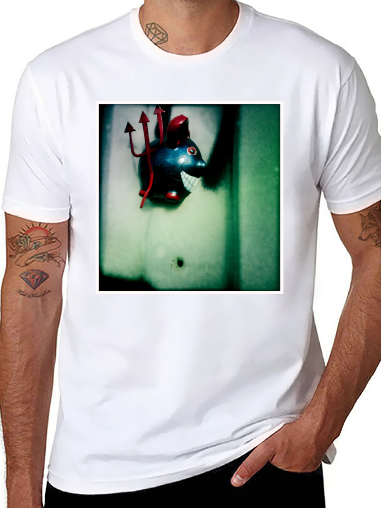 Black Devil Pig T-Shirt view 8