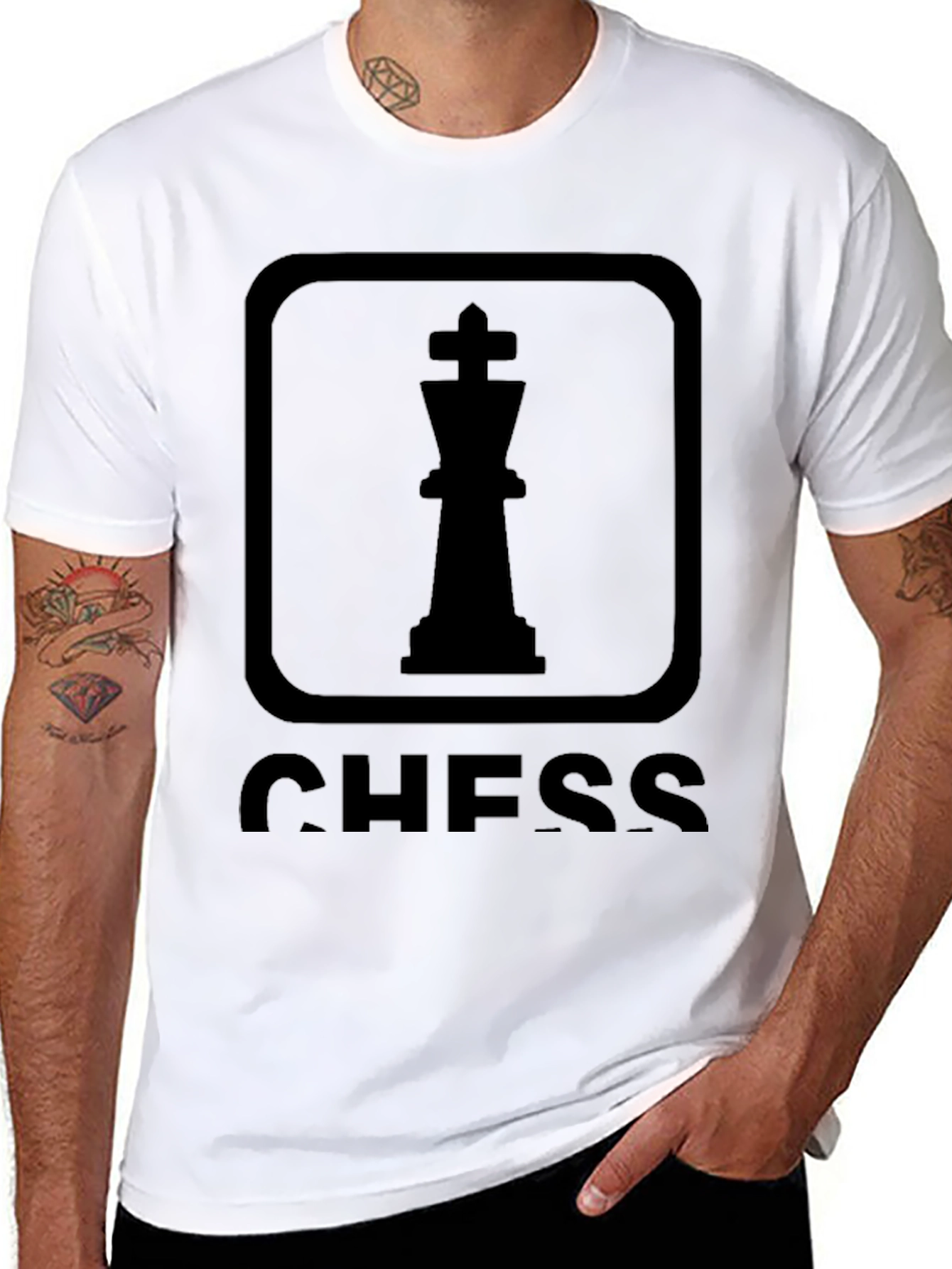 Black Chess King Graphic T-Shirt - Black view 8